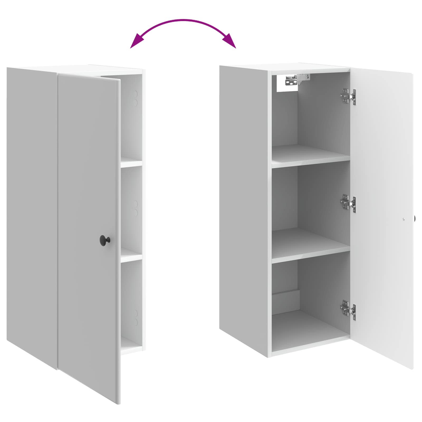 Armoire Murale Blanc brillant 33 x 34,5 x 90 cm - XIOS