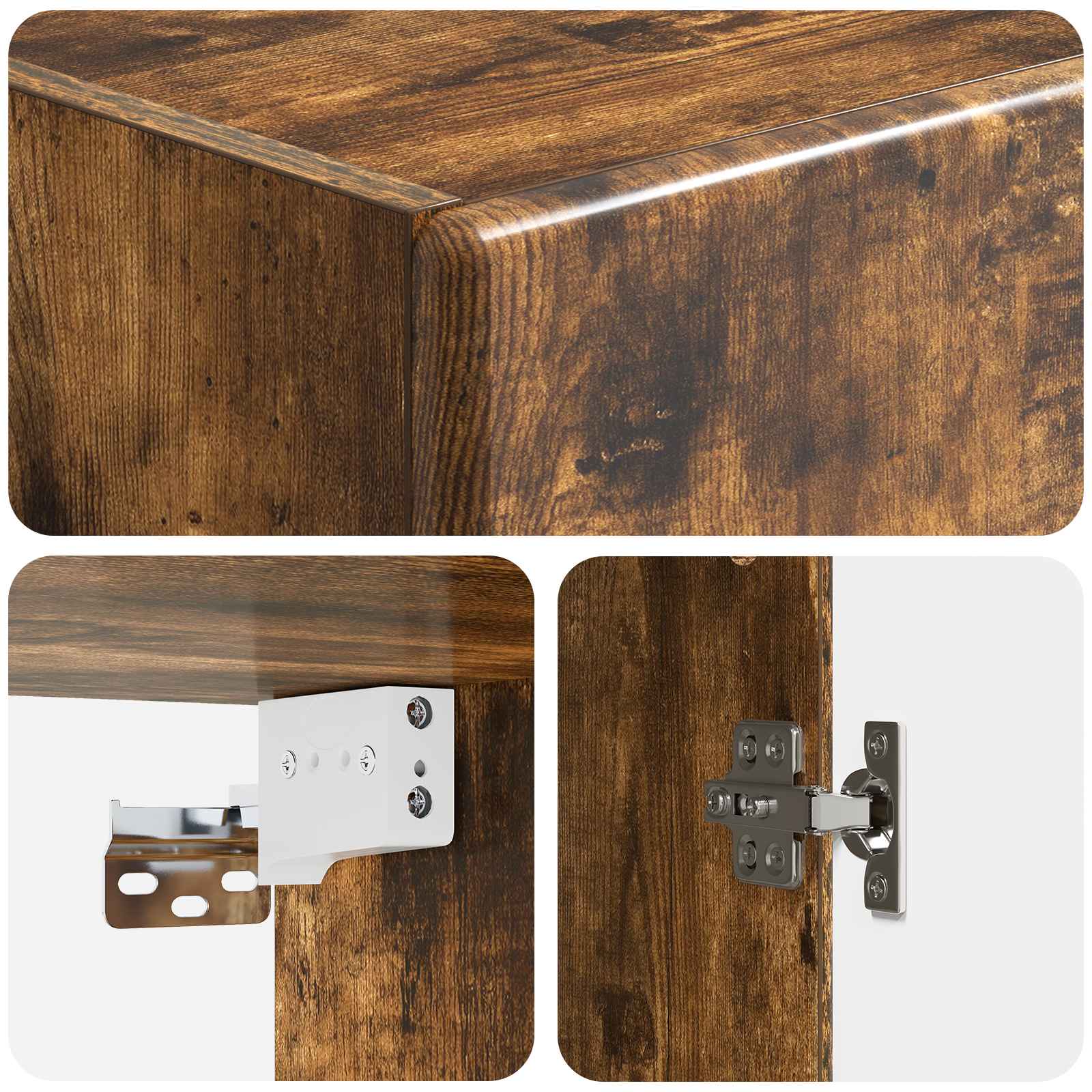 Armoire Murale Chêne fumé 33 x 34,5 x 90 cm Bois d'ingénierie - XIOS