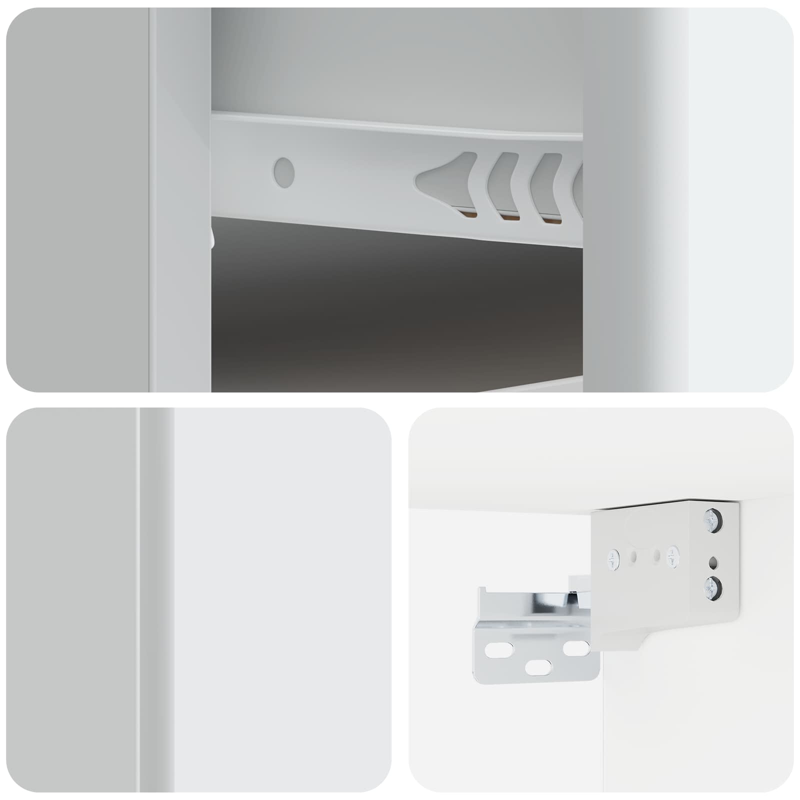 Cabinet de chevet mural 2 pcs Blanc 34,5 x 33 x 20 cm - XIOS