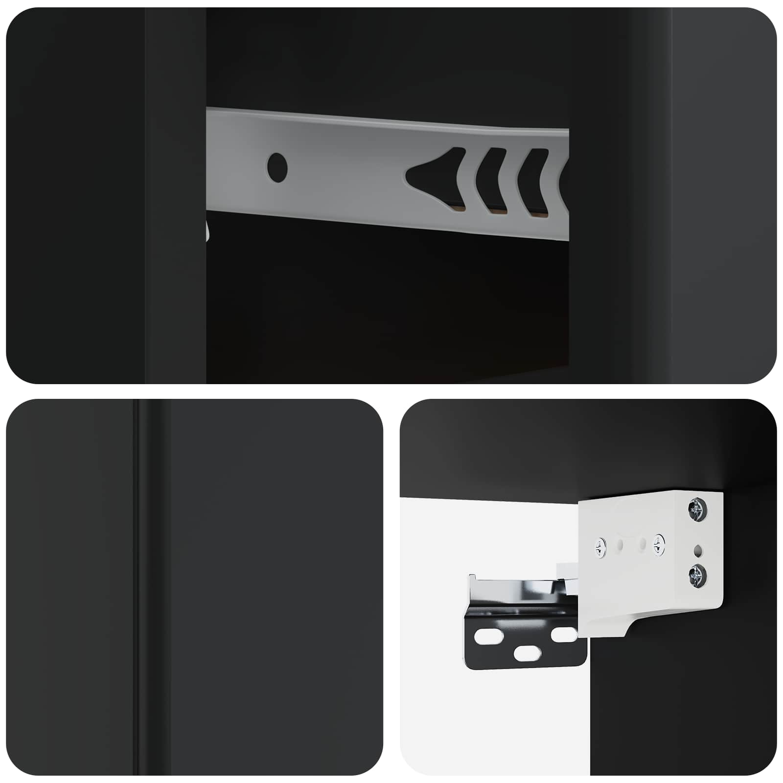 Cabinet de chevet mural 2 pcs Noir 34,5 x 33 x 20 cm - XIOS