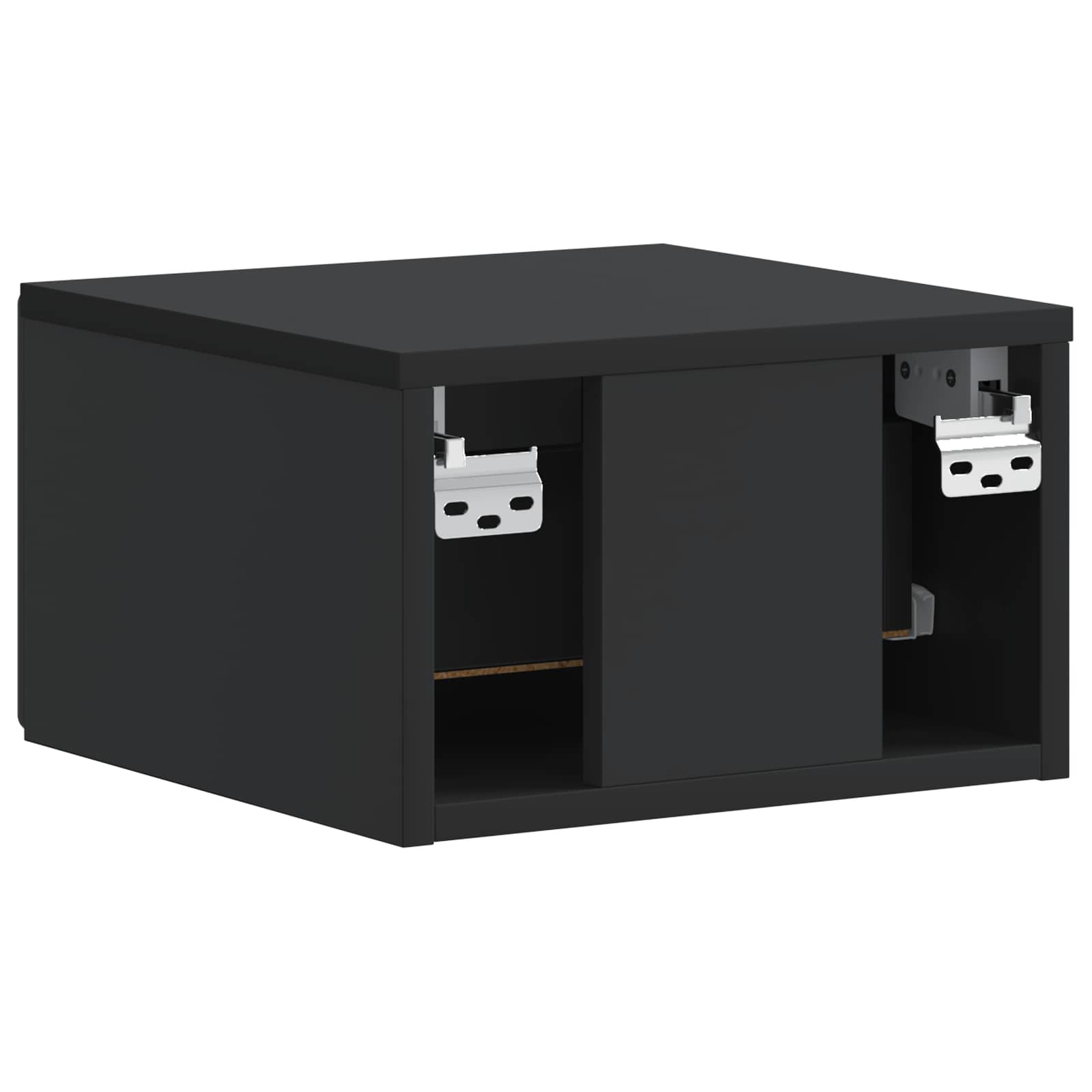 Cabinet de chevet mural 2 pcs Noir 34,5 x 33 x 20 cm - XIOS