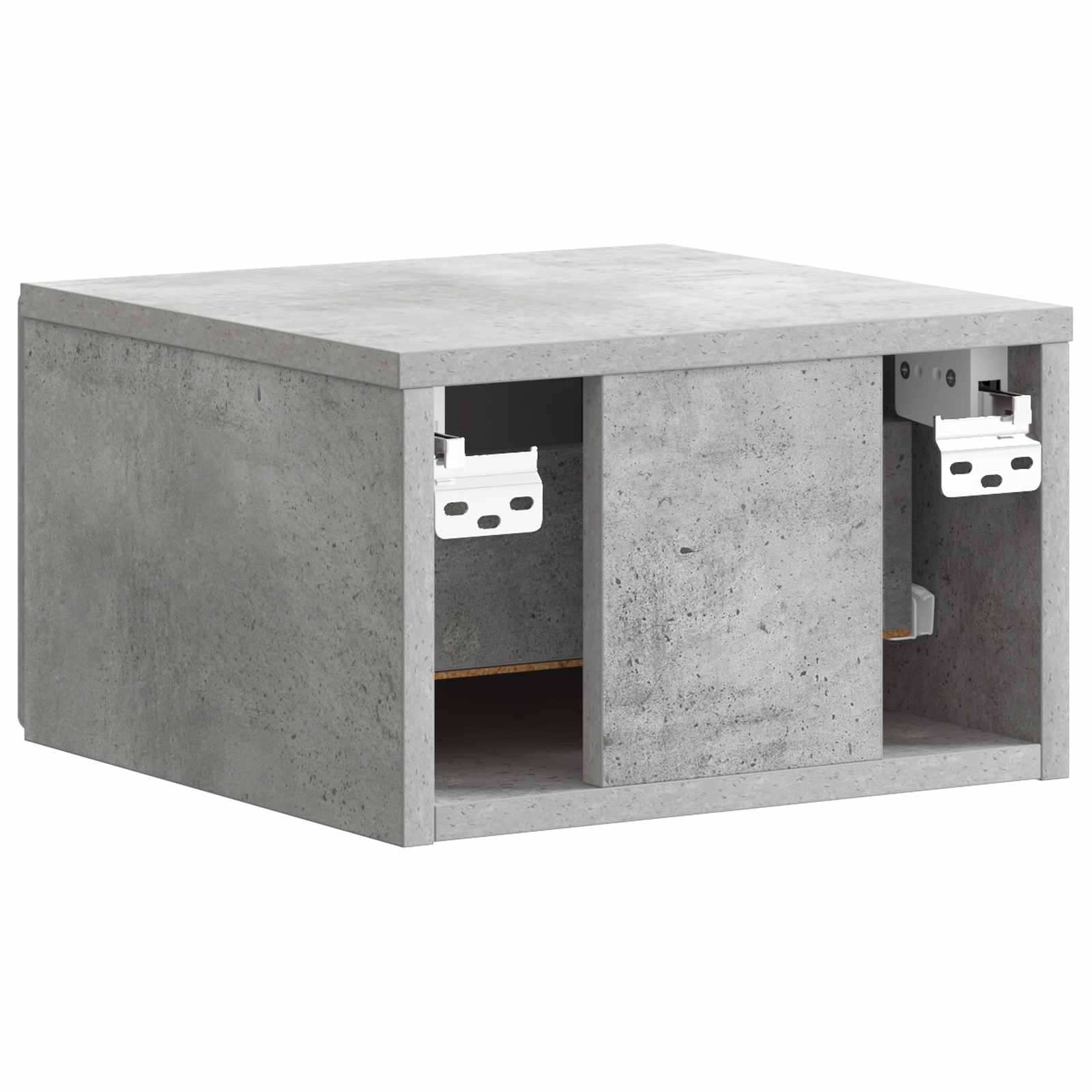 Cabinet de chevet mural 2 pc Gris béton 34,5 x 33 x 20 cm - XIOS
