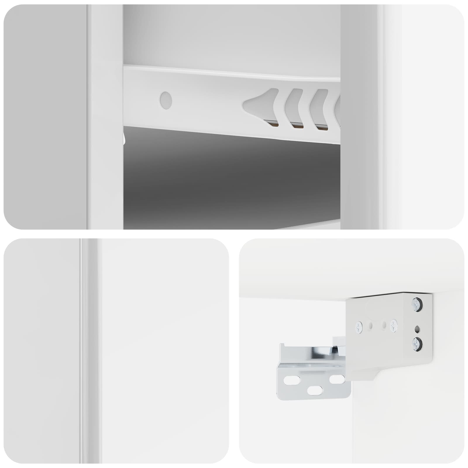 Cabinet de chevet mural 2 pcs Blanc brillant 34,5 x 33 x 20 cm - XIOS