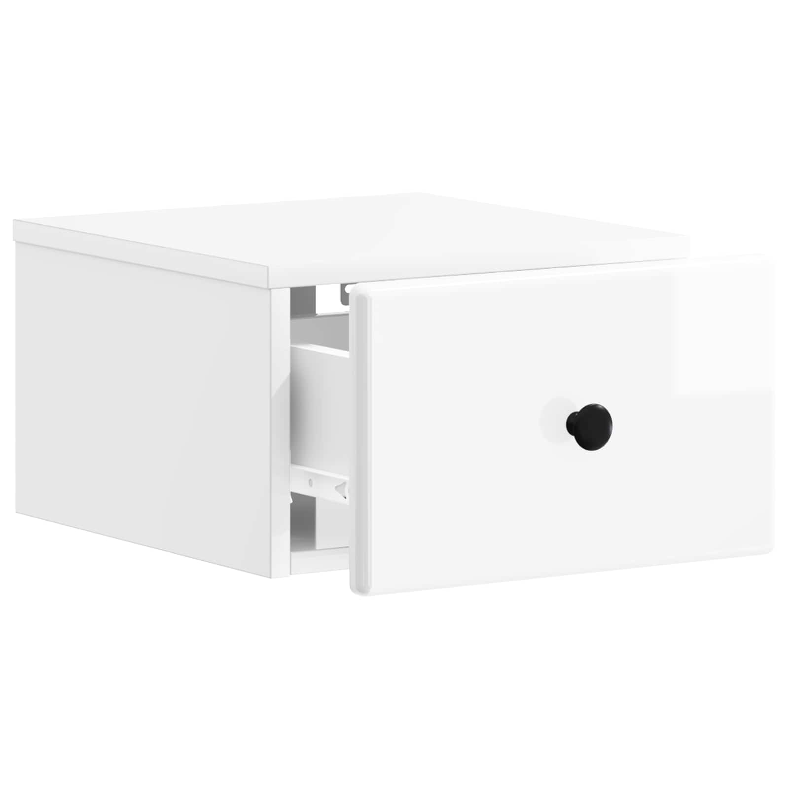 Cabinet de chevet mural 2 pcs Blanc brillant 34,5 x 33 x 20 cm - XIOS