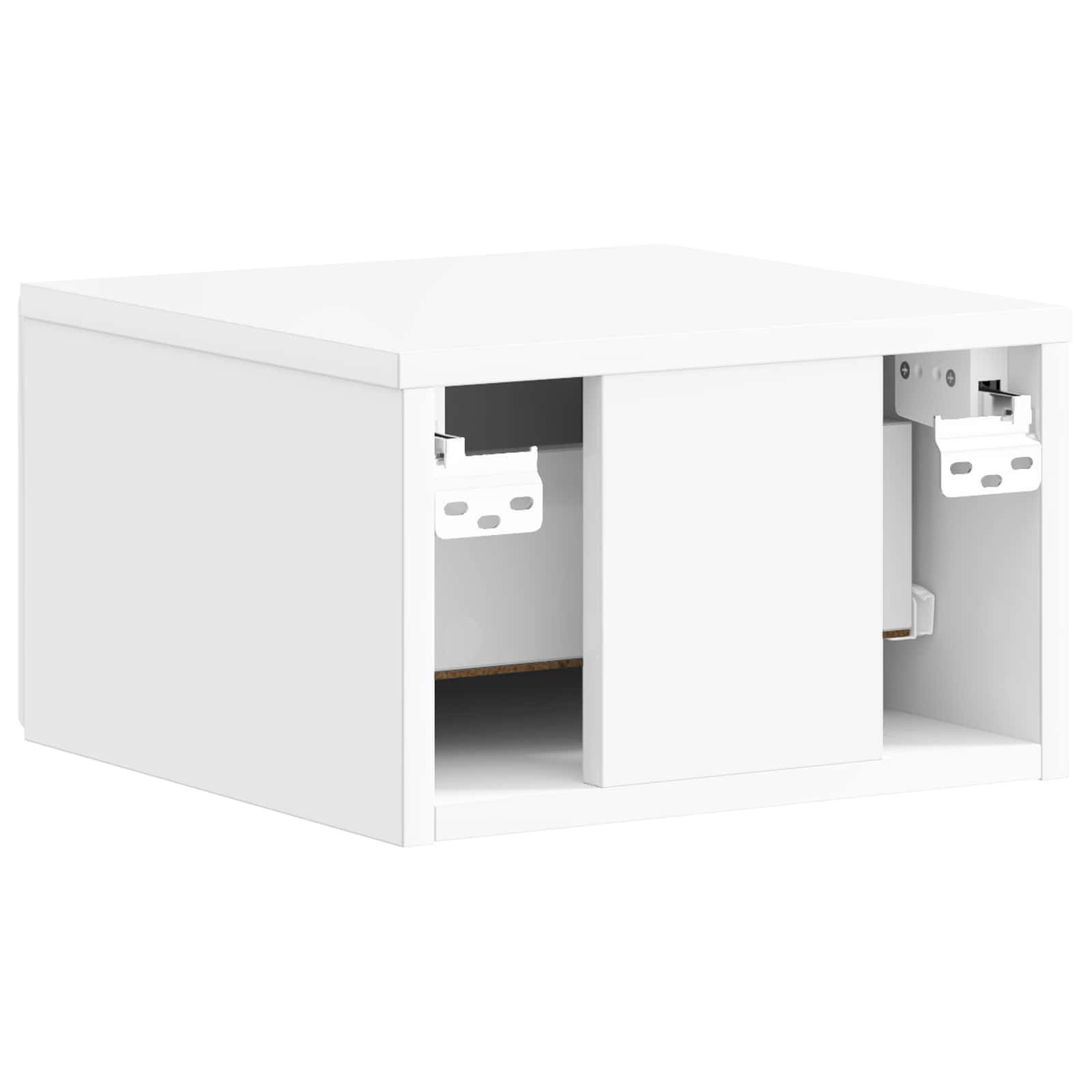Cabinet de chevet mural 2 pcs Blanc brillant 34,5 x 33 x 20 cm - XIOS