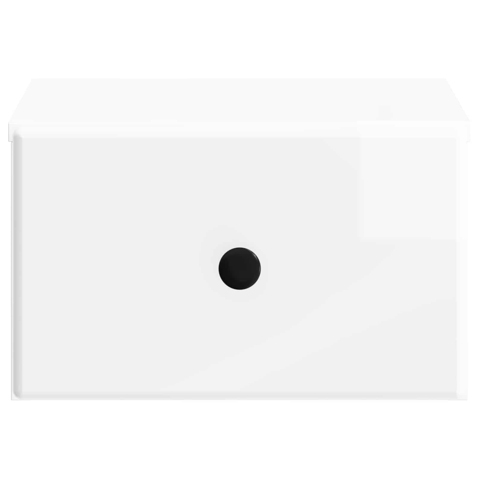 Cabinet de chevet mural 2 pcs Blanc brillant 34,5 x 33 x 20 cm - XIOS