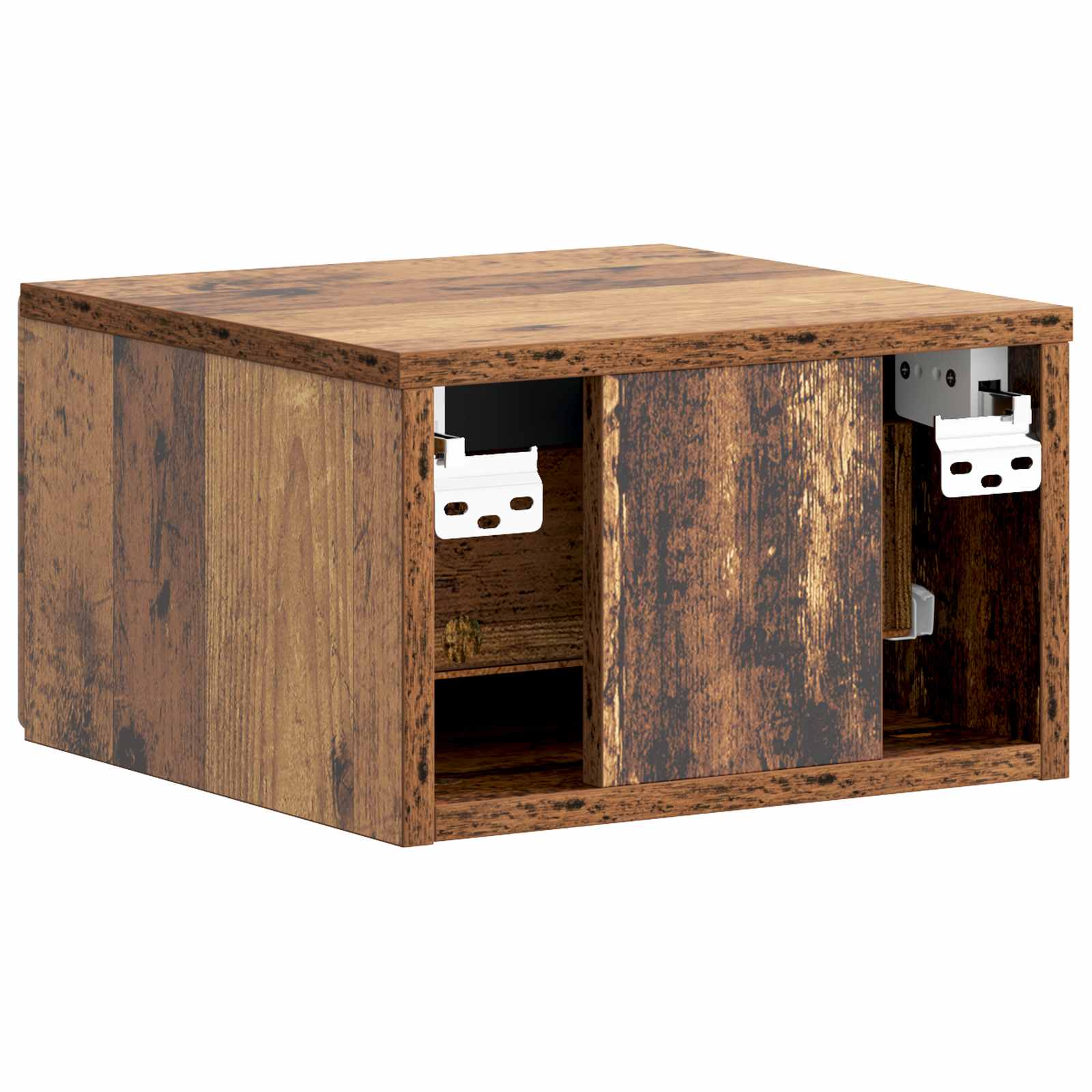 Cabinet de chevet mural 2 pc Bois ancien 34,5 x 33 x 20 cm - XIOS