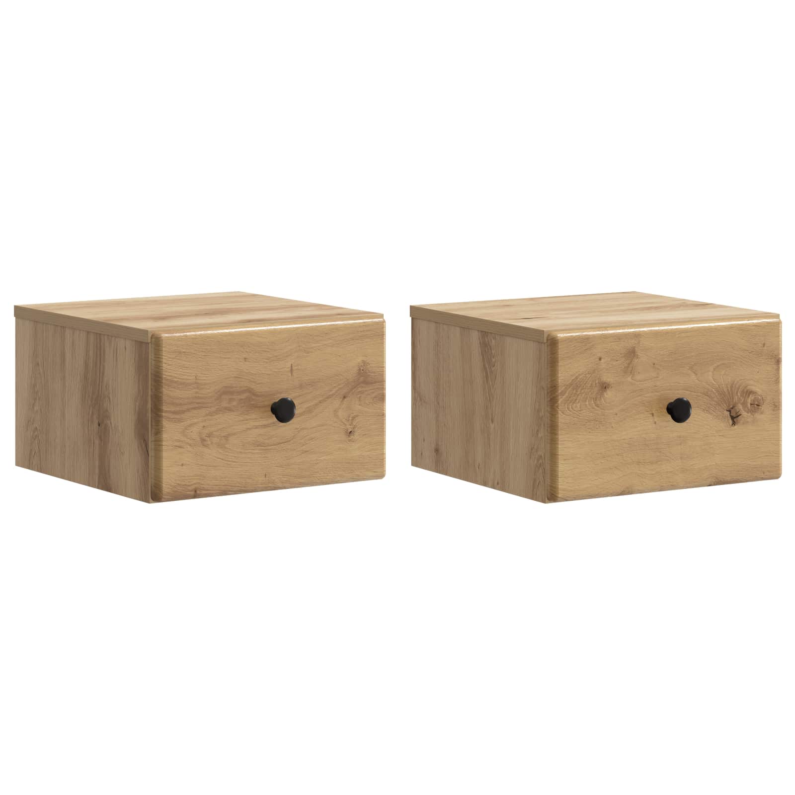 Cabinet de chevet mural 2 pcs Chêne artisanal 34,5 x 33 x 20 cm - XIOS