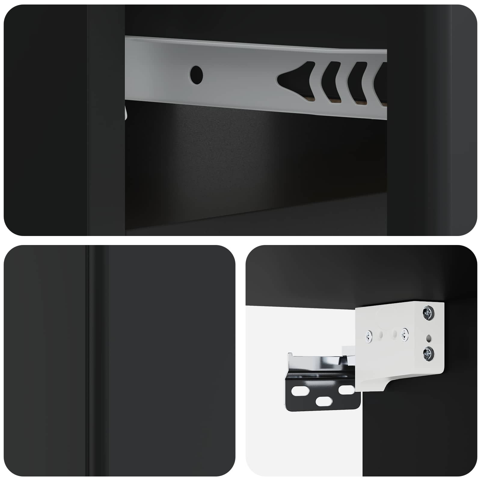 Cabinet de chevet mural 2 pcs Noir 49 x 34,5 x 20 cm - XIOS