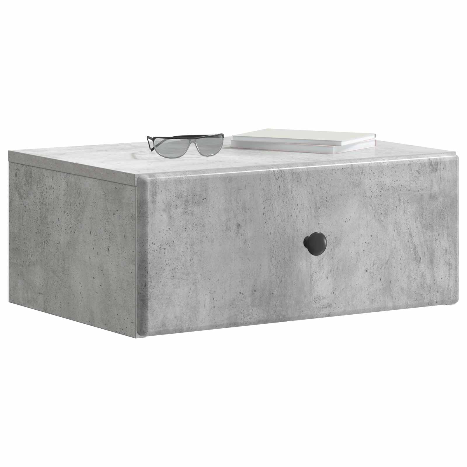 Cabinet de chevet mural Gris béton 49 x 34,5 x 20 cm - XIOS