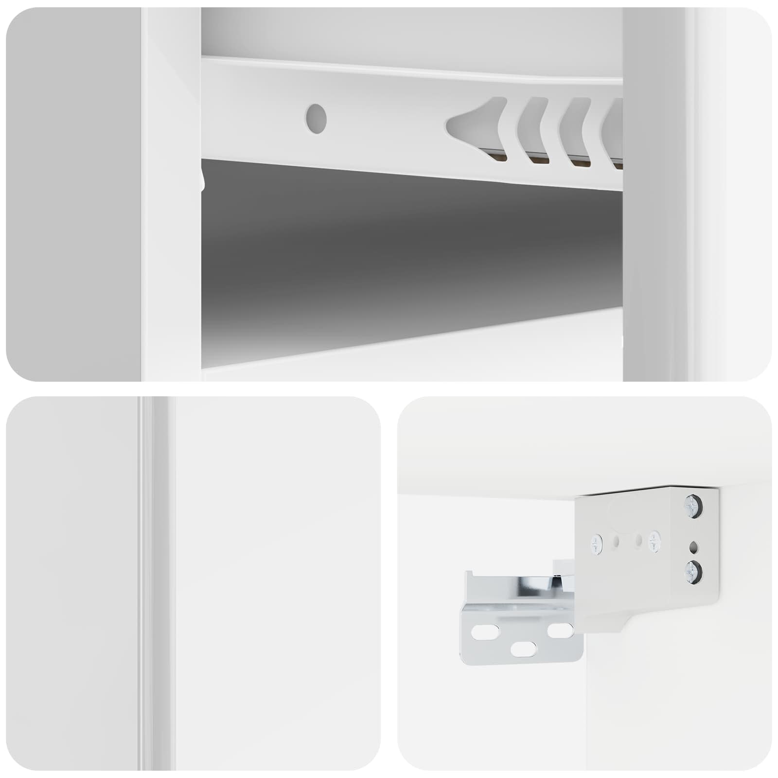 Cabinet de chevet mural 2 pcs Blanc brillant 49 x 34,5 x 20 cm - XIOS