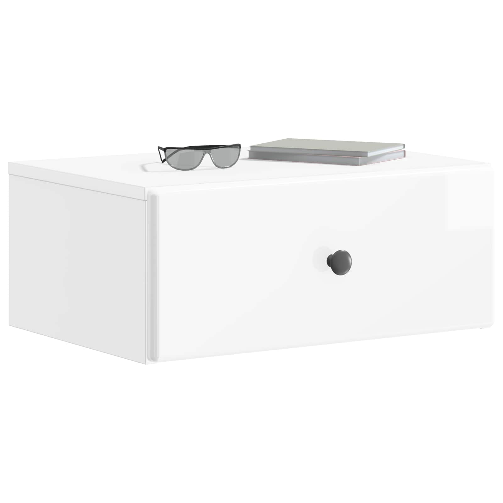 Cabinet de chevet mural 2 pcs Blanc brillant 49 x 34,5 x 20 cm - XIOS