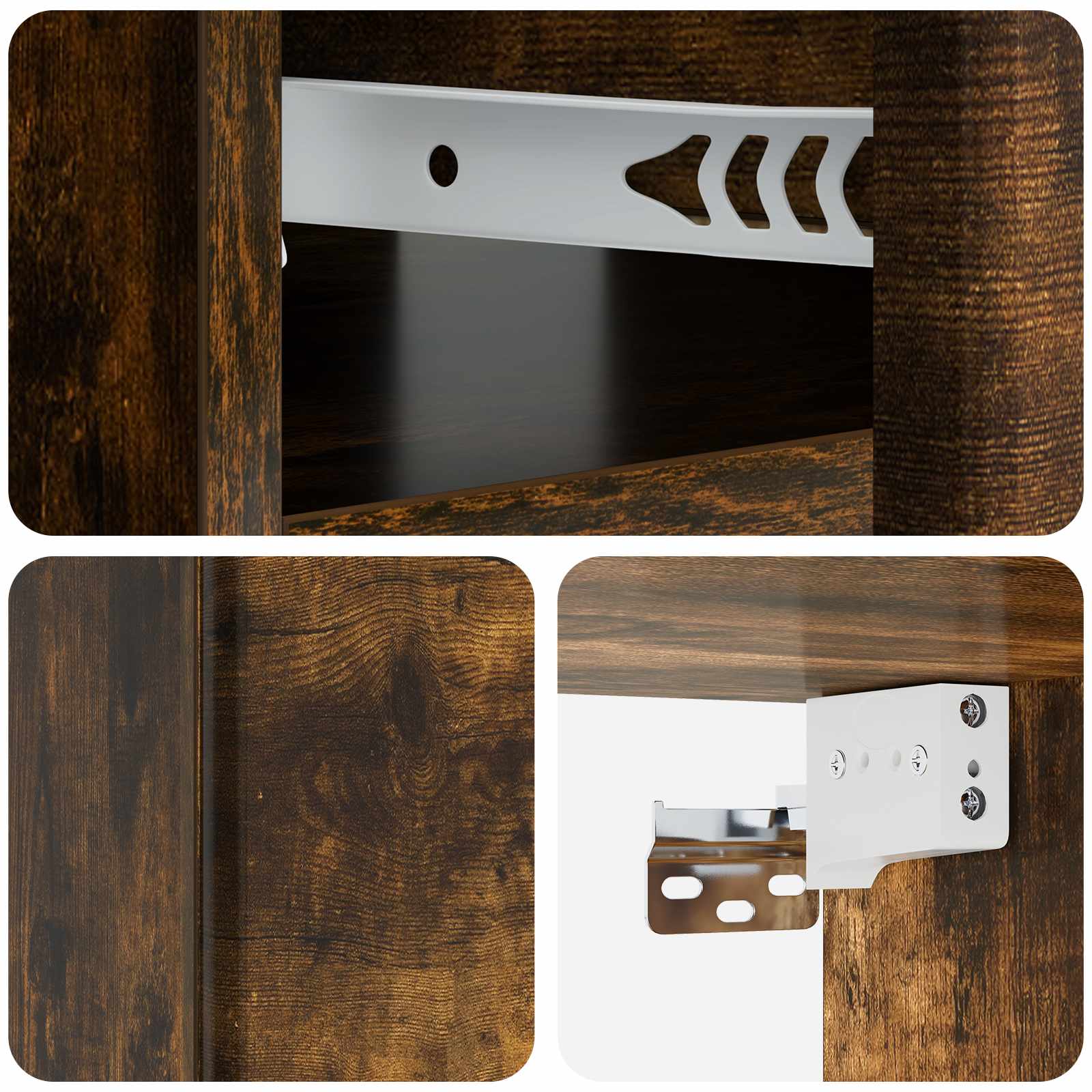 Cabinet de chevet mural 2 pcs Chêne fumé 49 x 34,5 x 20 cm - XIOS