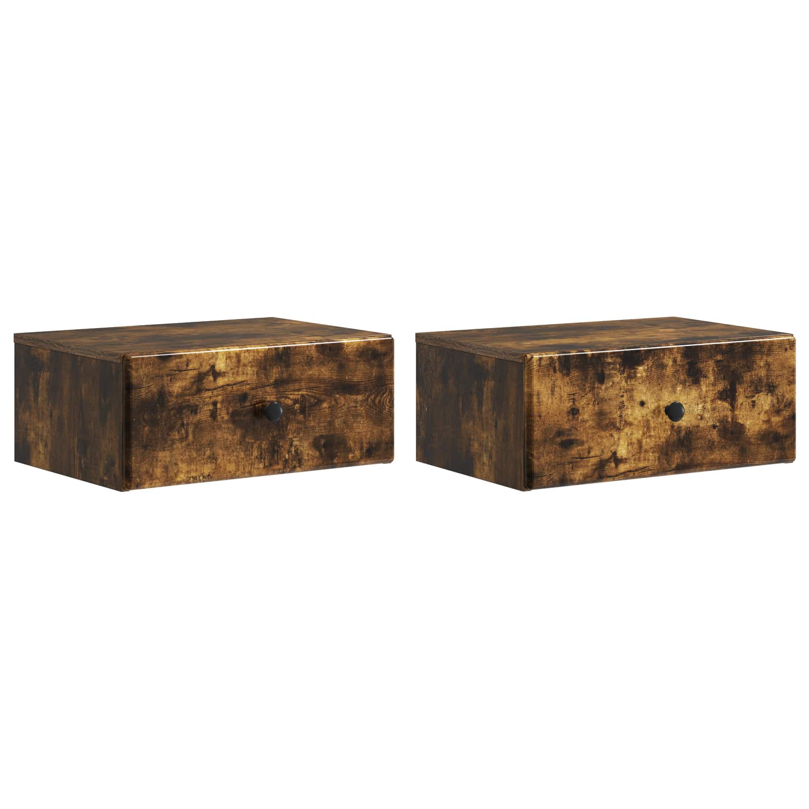 Cabinet de chevet mural 2 pcs Chêne fumé 49 x 34,5 x 20 cm - XIOS