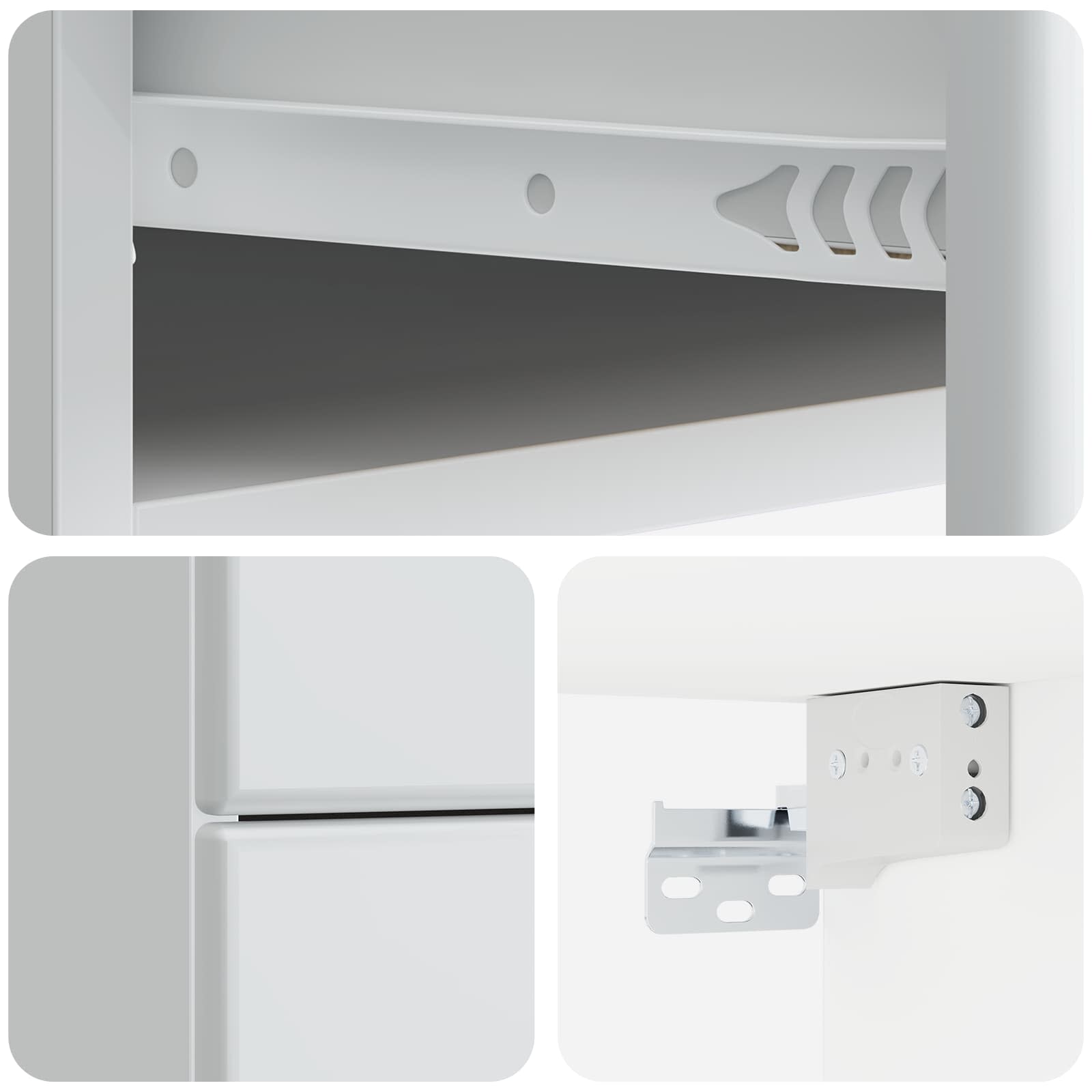 Cabinet de chevet mural 2 pcs Blanc 34,5 x 33 x 40 cm - XIOS