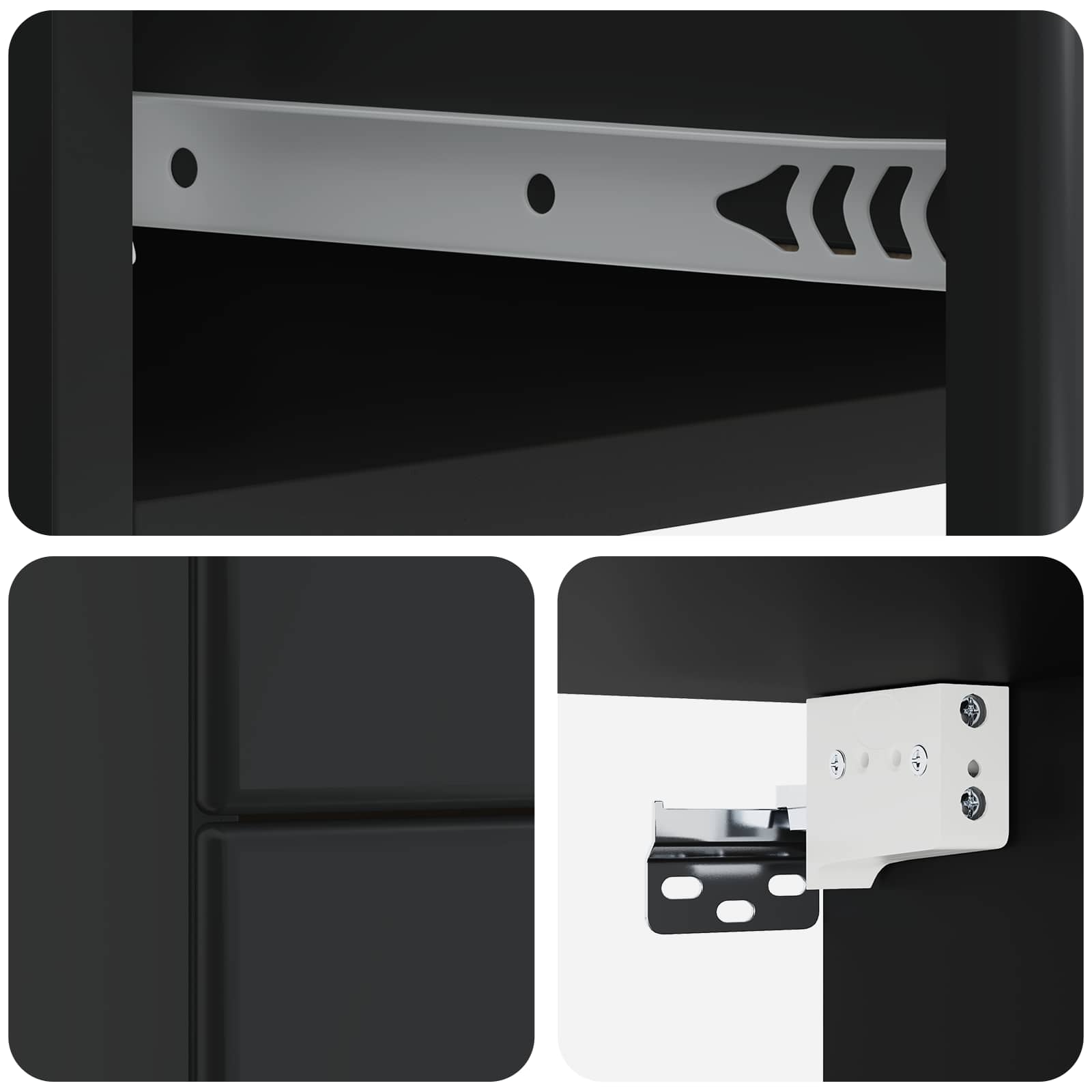 Cabinet de chevet mural 2 pcs Noir 34,5 x 33 x 40 cm - XIOS