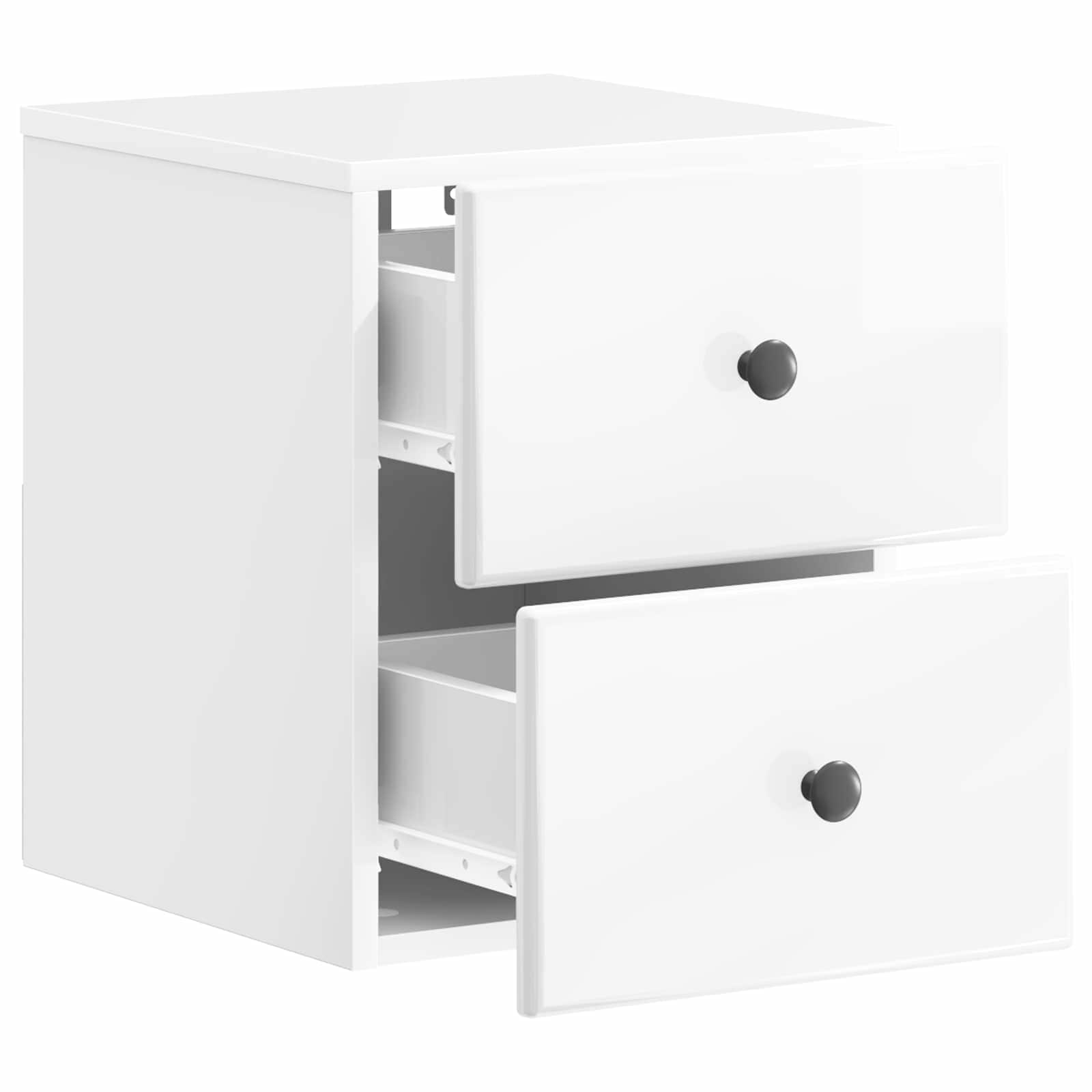 Cabinet de chevet mural 2 pcs Blanc brillant 34,5 x 33 x 40 cm - XIOS