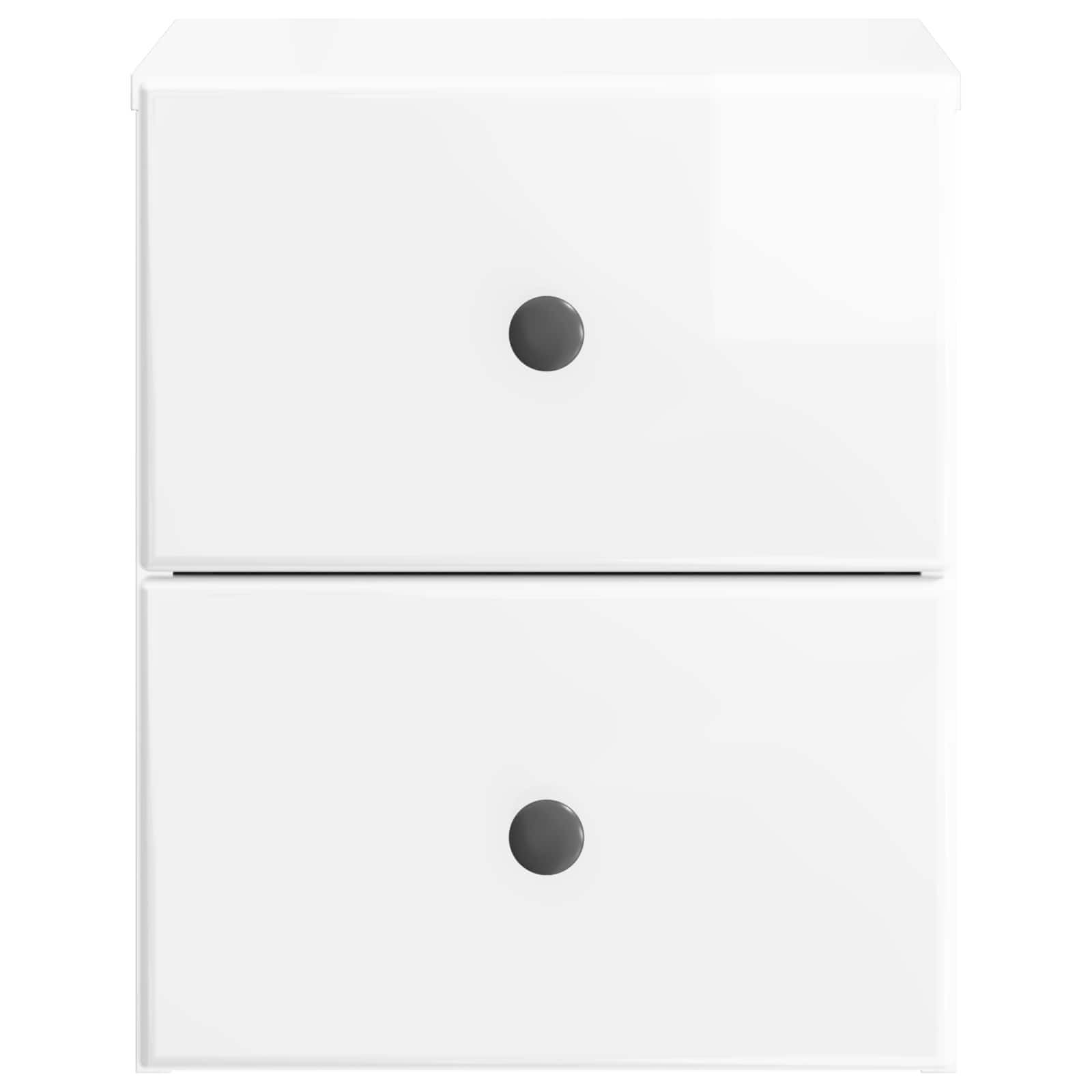 Cabinet de chevet mural 2 pcs Blanc brillant 34,5 x 33 x 40 cm - XIOS