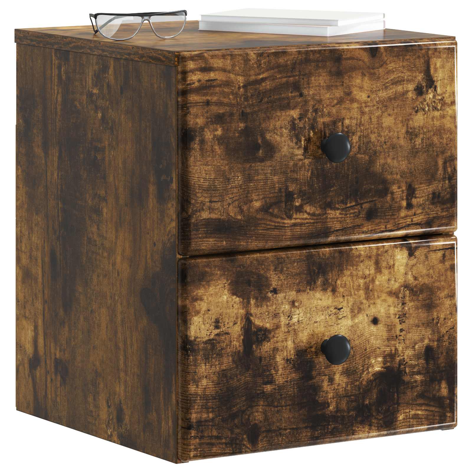 Cabinet de chevet mural 2 pcs Chêne fumé 34,5 x 33 x 40 cm - XIOS
