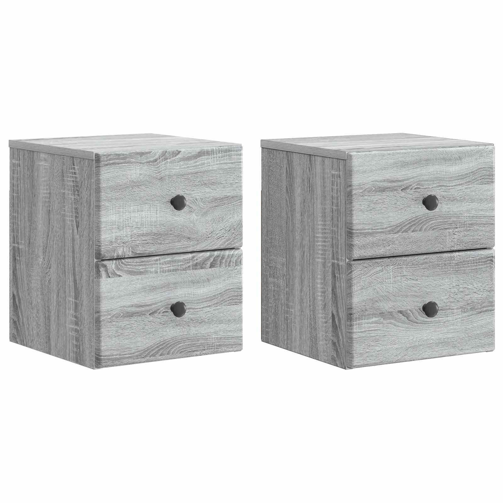 Cabinet de chevet mural 2 pcs Sonoma gris 34,5 x 33 x 40 cm - XIOS