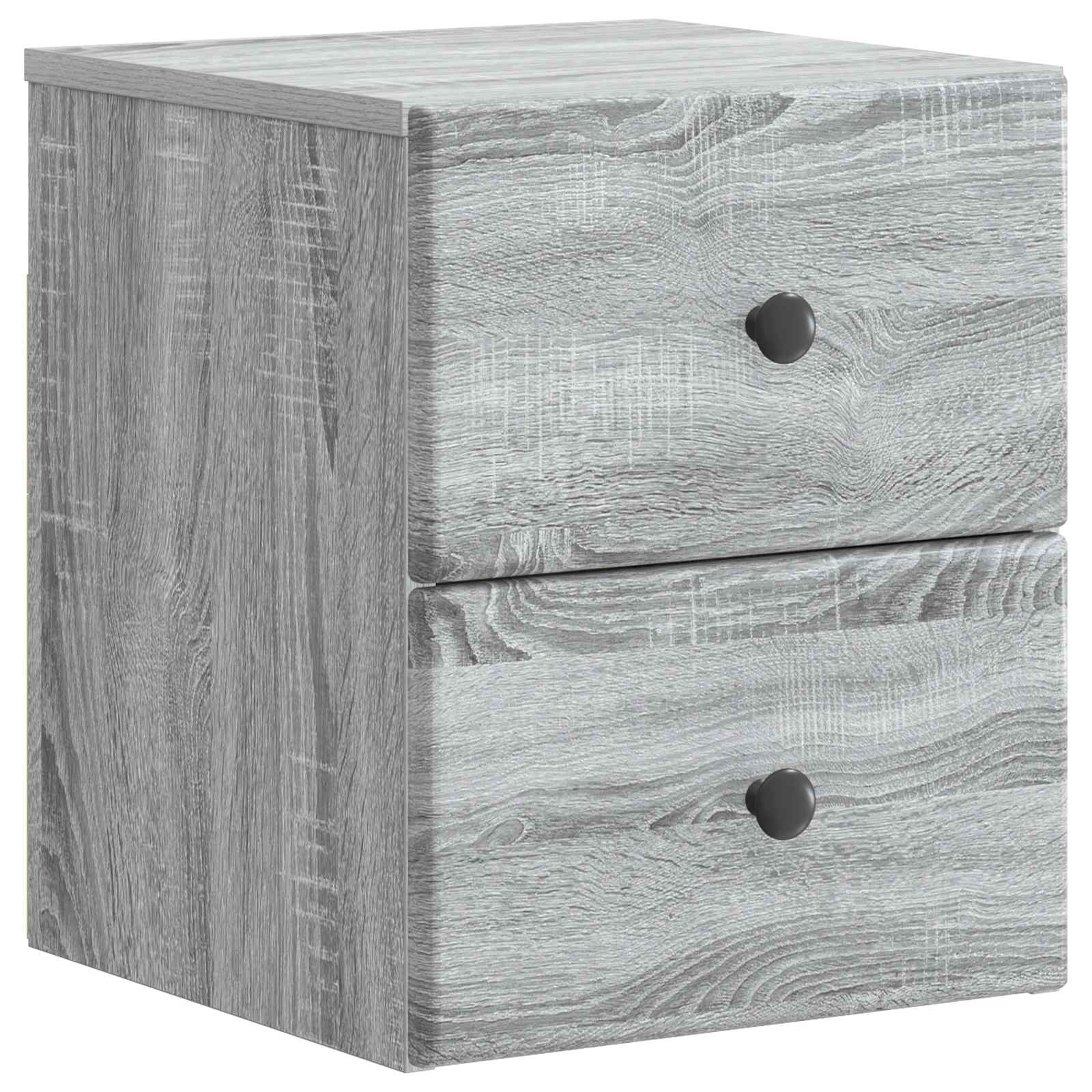 Cabinet de chevet mural 2 pcs Sonoma gris 34,5 x 33 x 40 cm - XIOS