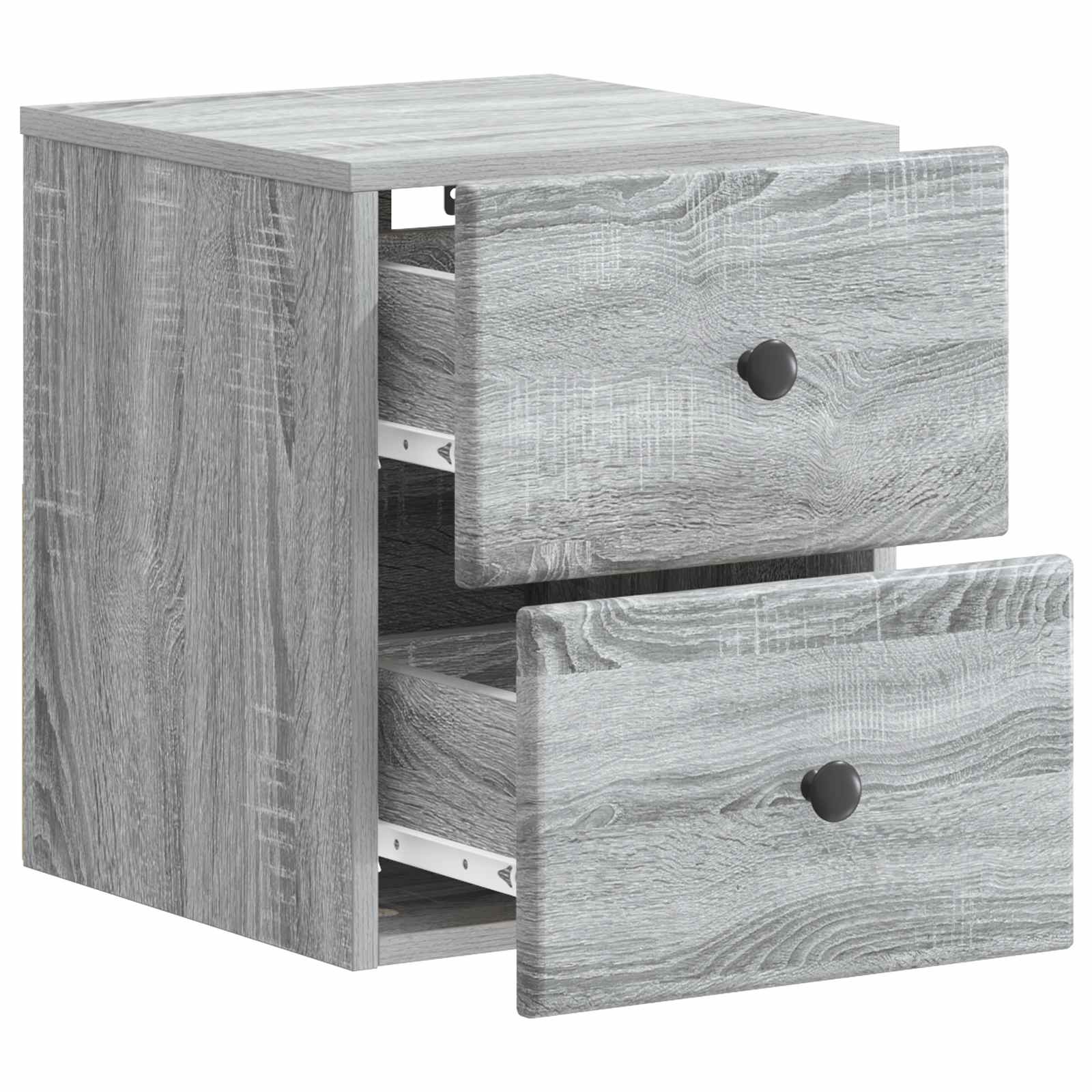 Cabinet de chevet mural 2 pcs Sonoma gris 34,5 x 33 x 40 cm - XIOS
