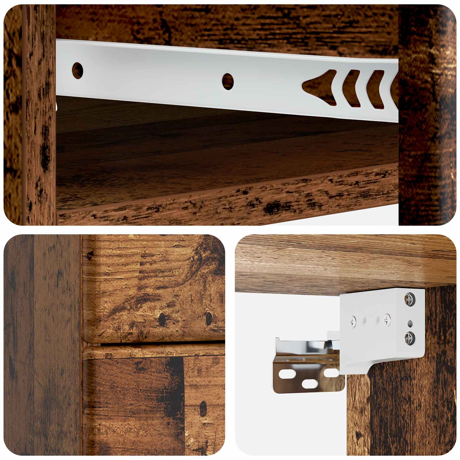 Cabinet de chevet mural 2 pcs Bois ancien 34,5 x 33 x 40 cm - XIOS