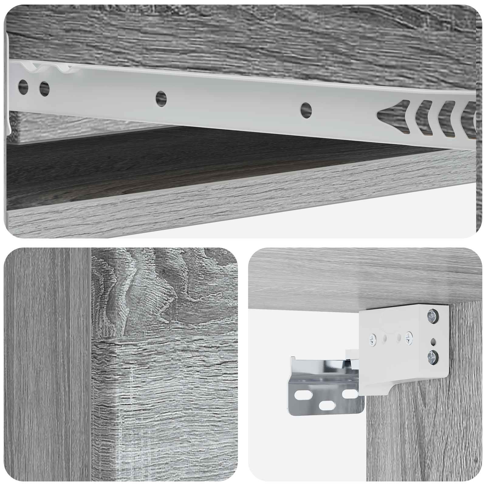 Table d'appoint murale Sonoma gris 87,5 x 34,5 x 17 cm - XIOS