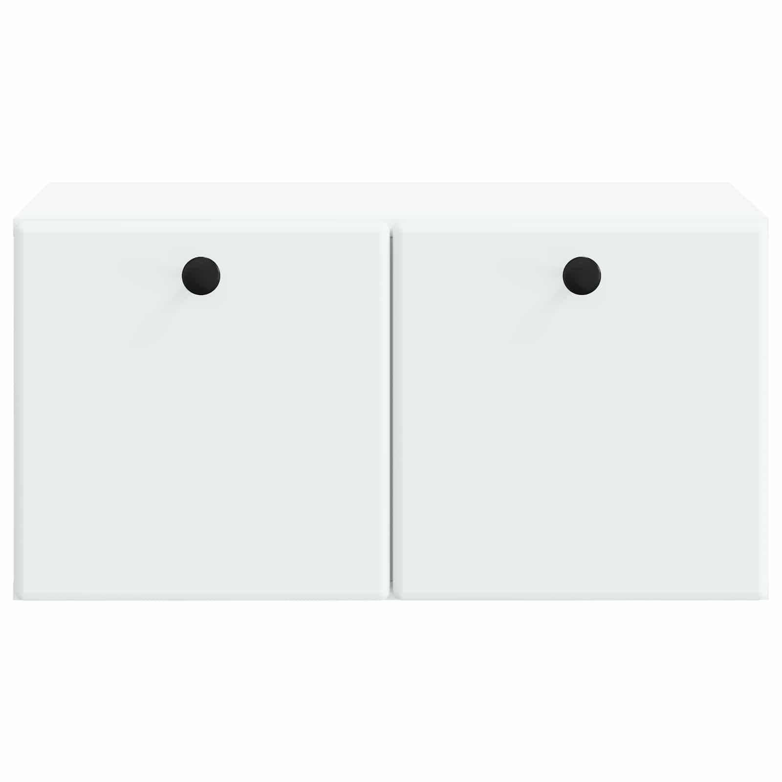 Meuble TV mural 59,5 x 41 x 30 cm Blanc Bois d'ingénierie - XIOS