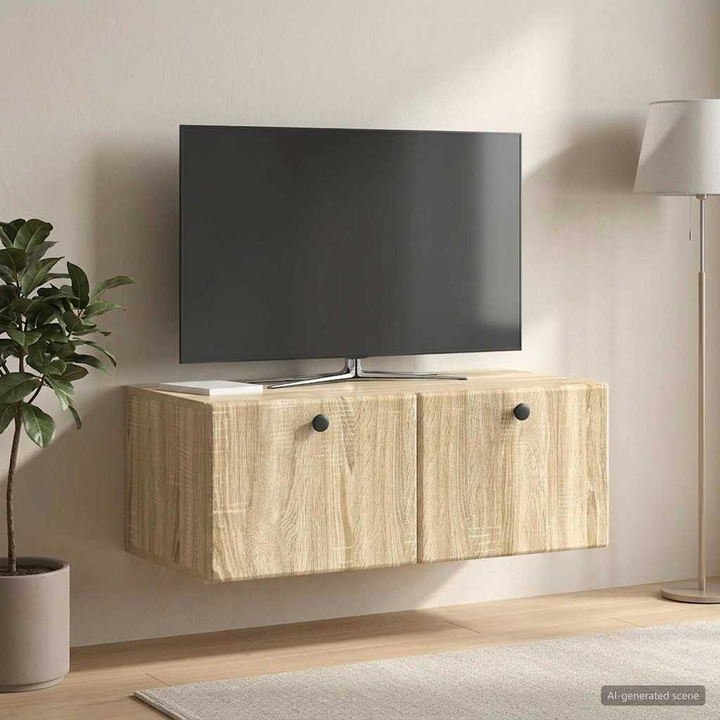 Meuble TV mural 78,5 x 41 x 30 cm Chêne Sonoma - XIOS