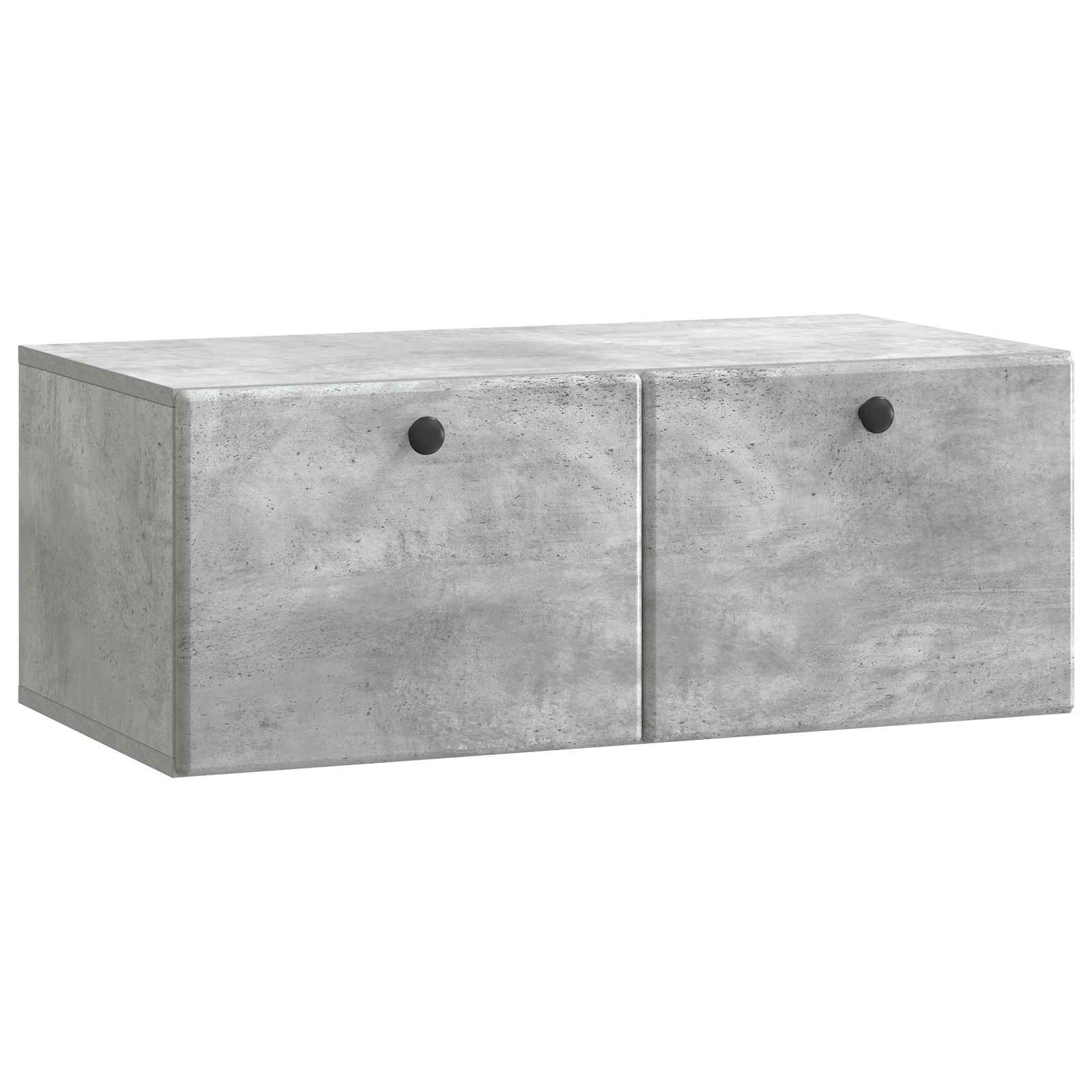 Meuble TV mural 78,5 x 41 x 30 cm Gris béton Bois d'ingénierie - XIOS