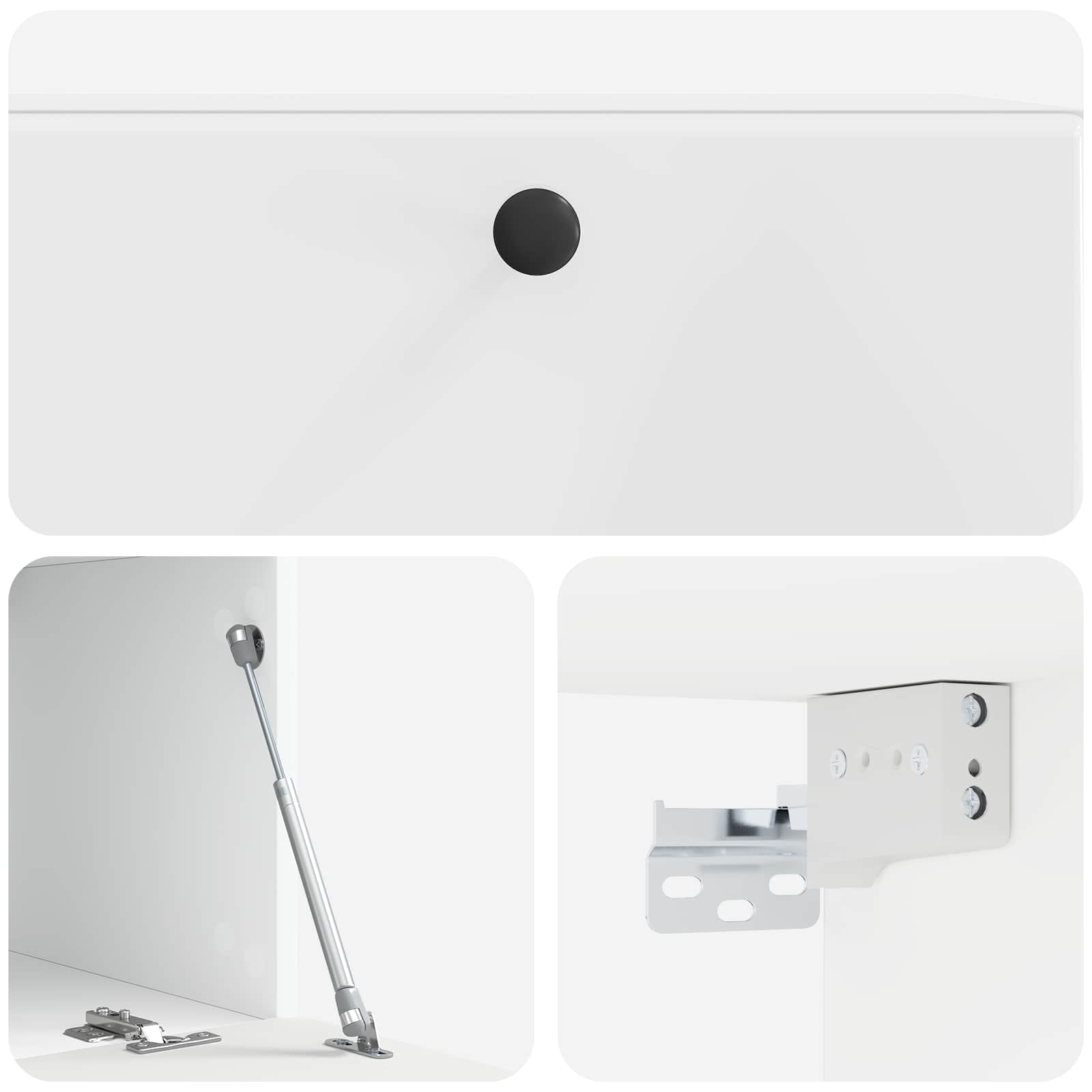 Meuble TV mural Montage mural Blanc brillant 78,5 x 41 x 30 cm - XIOS