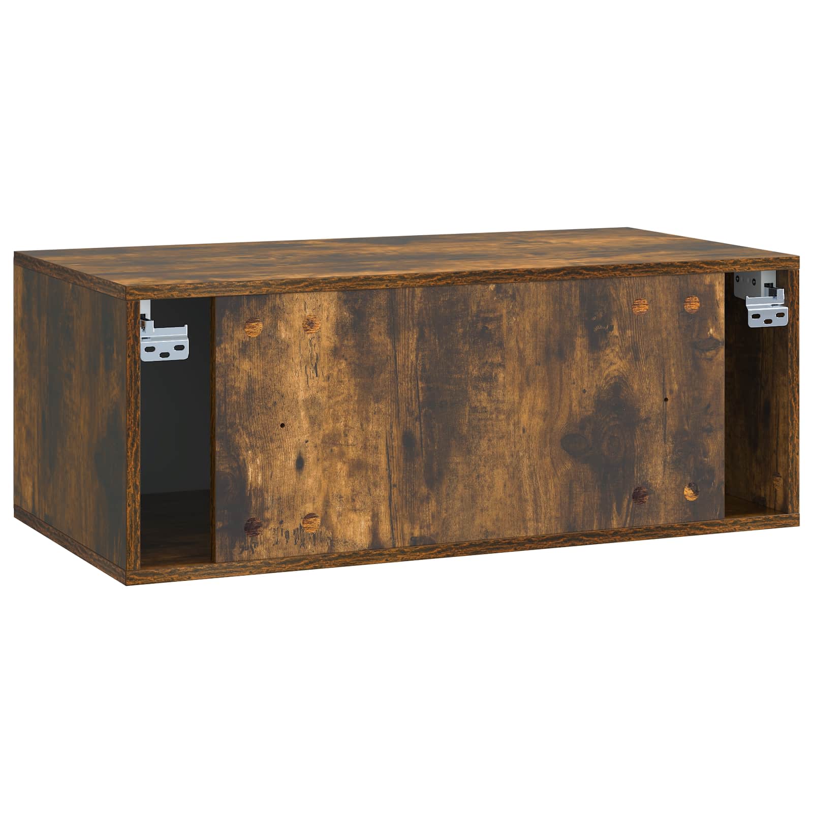 Meuble TV mural Chêne fumé 78,5 x 41 x 30 cm Bois d'ingénierie - XIOS
