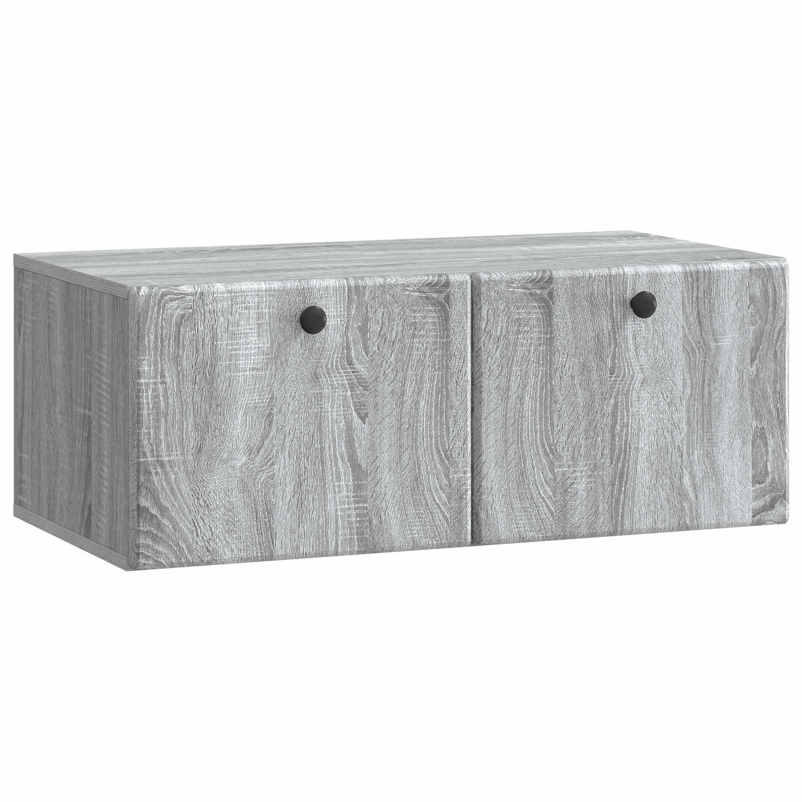 Meuble TV mural 78,5 x 41 x 30 cm Sonoma gris Bois d'ingénierie - XIOS