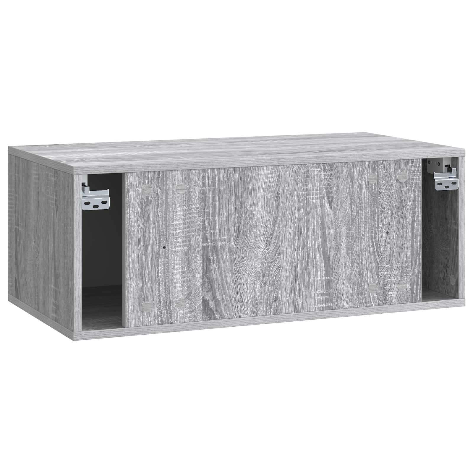 Meuble TV mural 78,5 x 41 x 30 cm Sonoma gris Bois d'ingénierie - XIOS