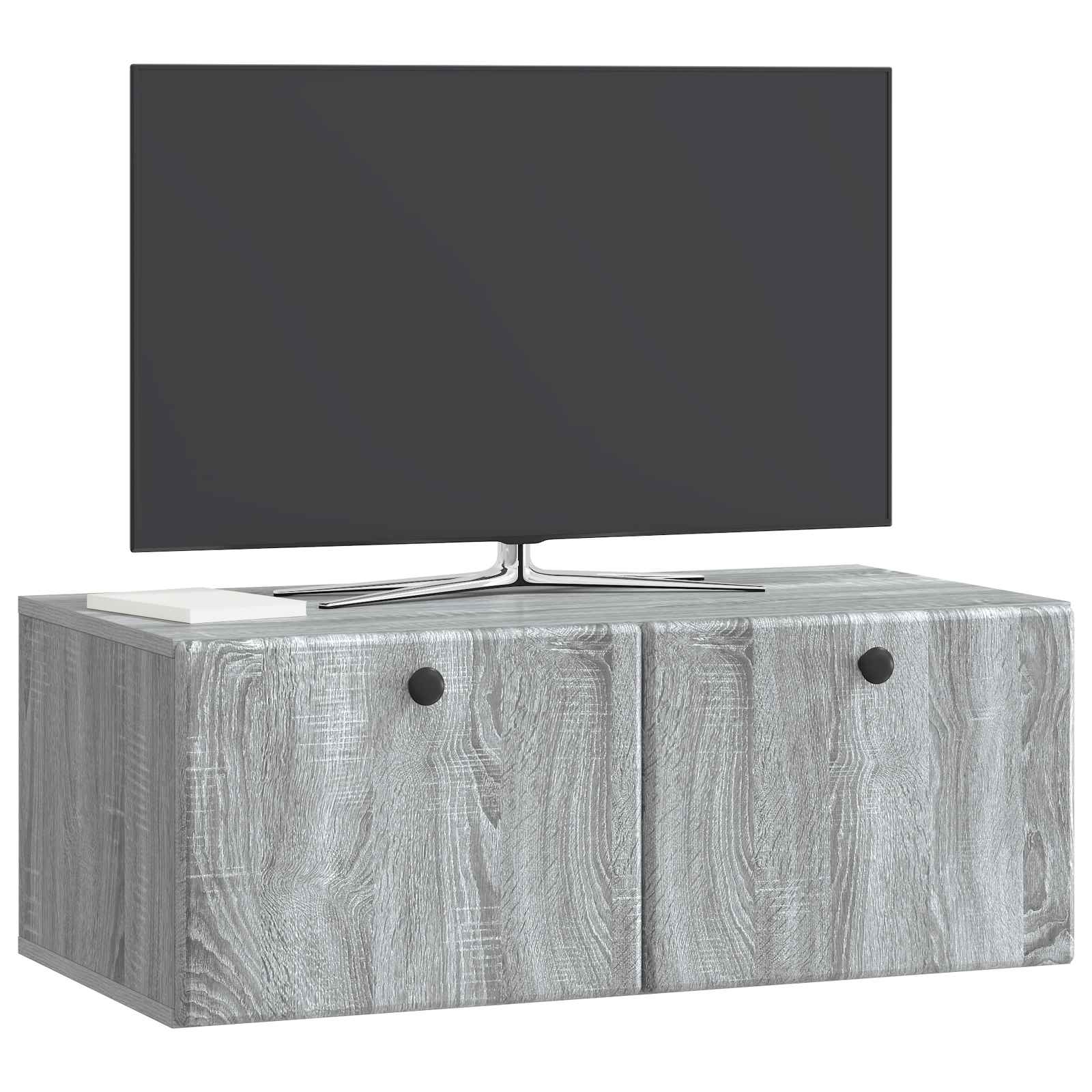Meuble TV mural 78,5 x 41 x 30 cm Sonoma gris Bois d'ingénierie - XIOS