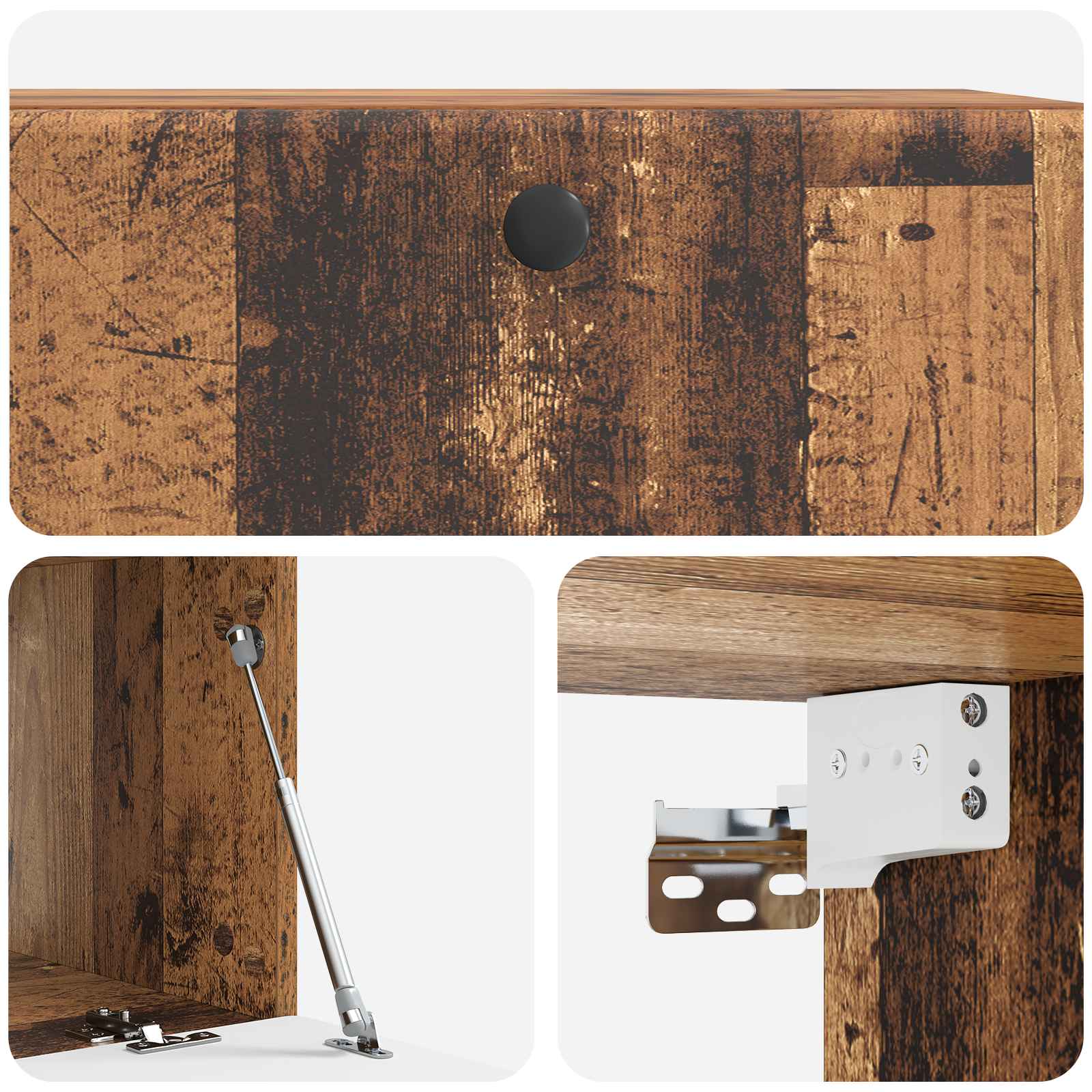 Meuble TV mural 78,5 x 41 x 30 cm Bois ancien Bois d'ingénierie - XIOS