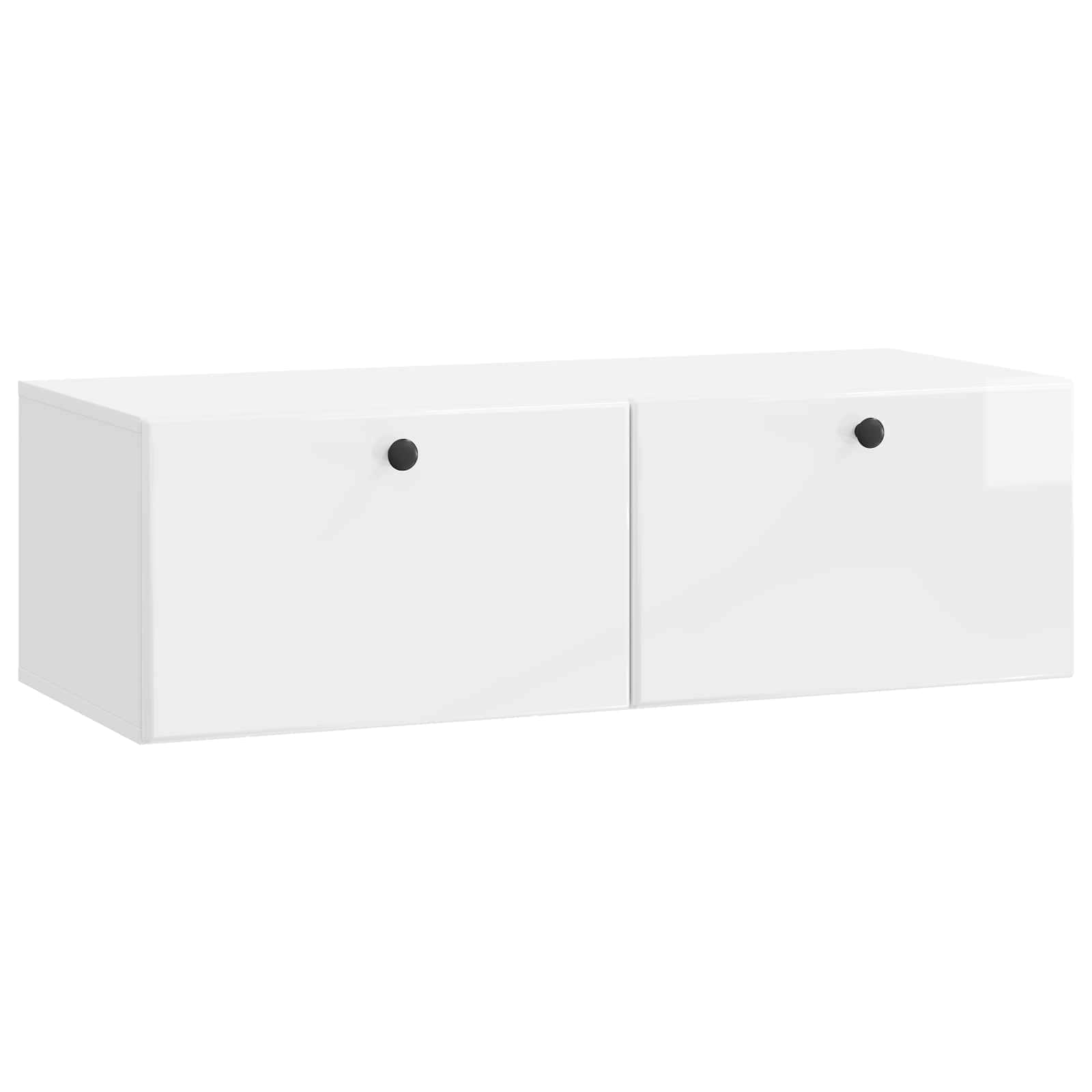 Meuble TV mural Montage mural Blanc brillant 98 x 41 x 30 cm - XIOS