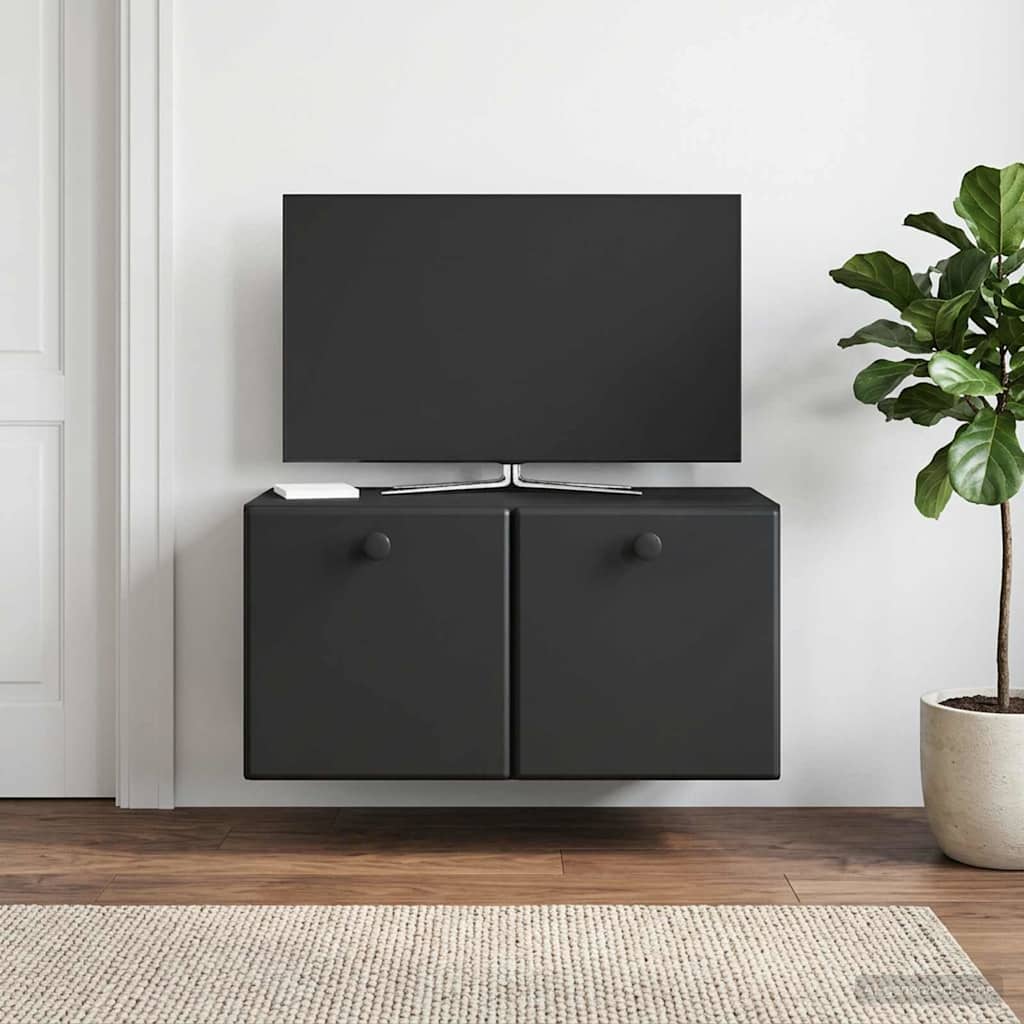 Meuble TV mural 59,5 x 31 x 30 cm Noir Bois d'ingénierie - XIOS