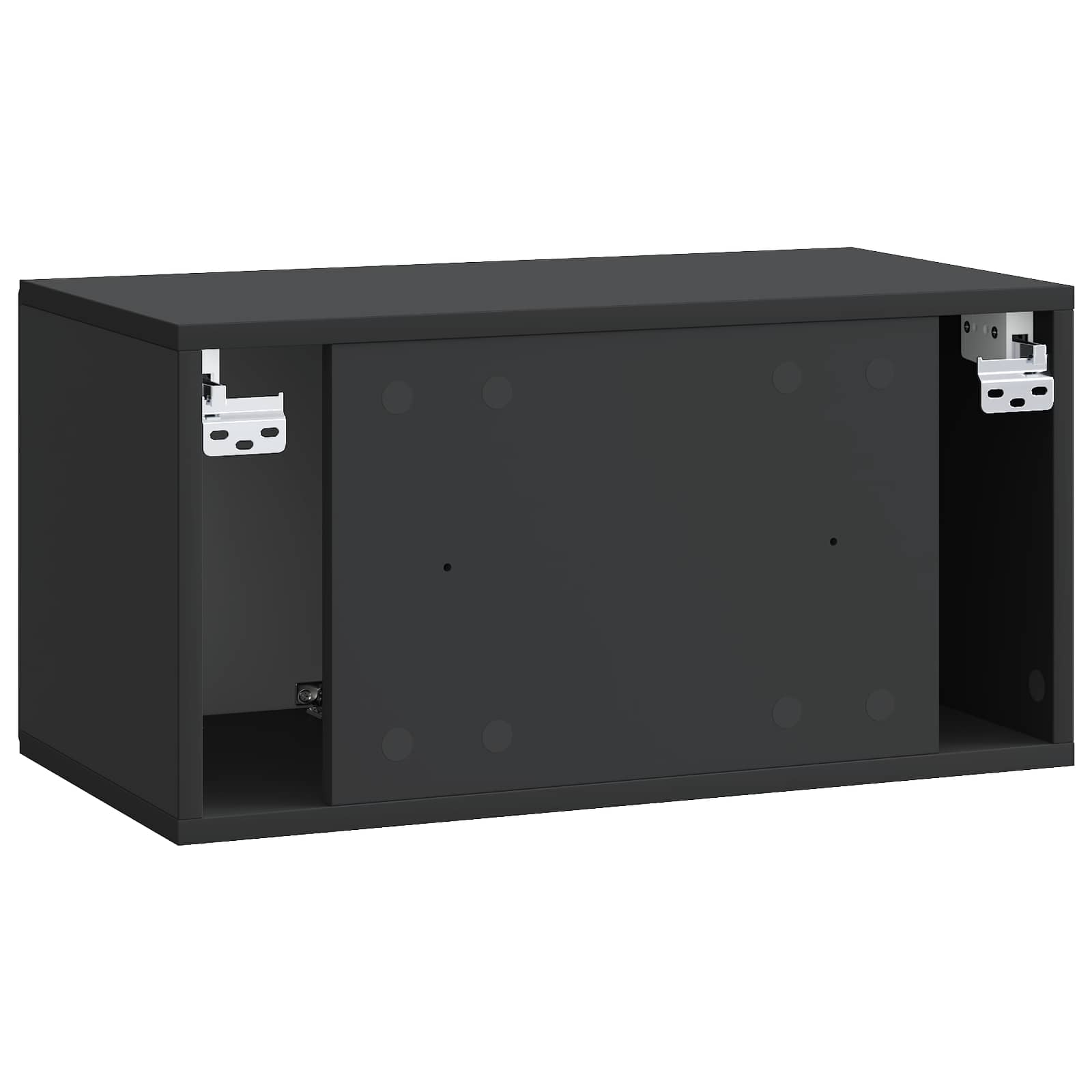 Meuble TV mural 59,5 x 31 x 30 cm Noir Bois d'ingénierie - XIOS