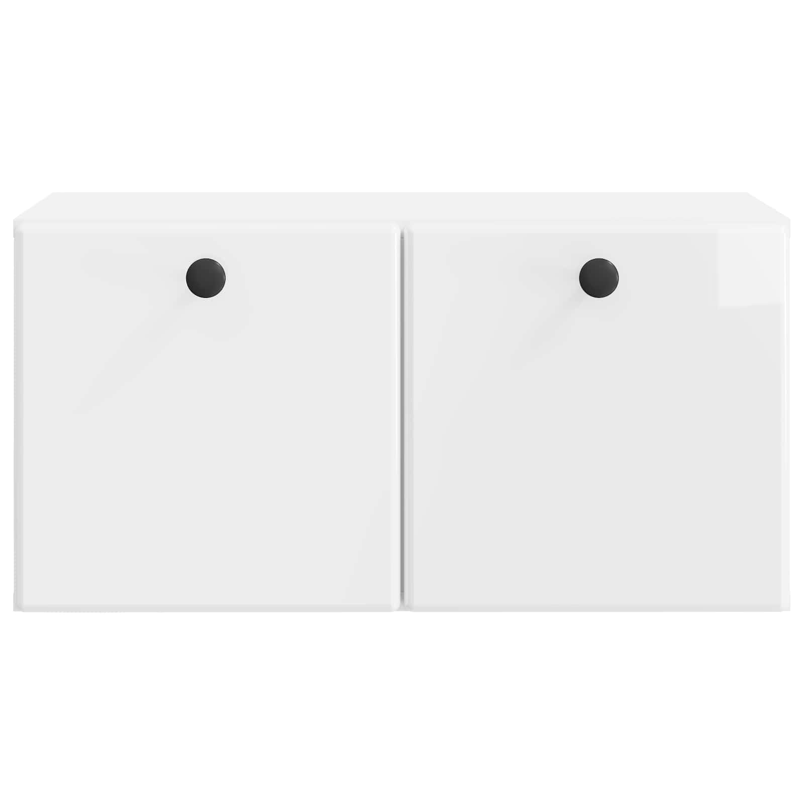 Meuble TV mural 59,5 x 31 x 30 cm Blanc brillant - XIOS