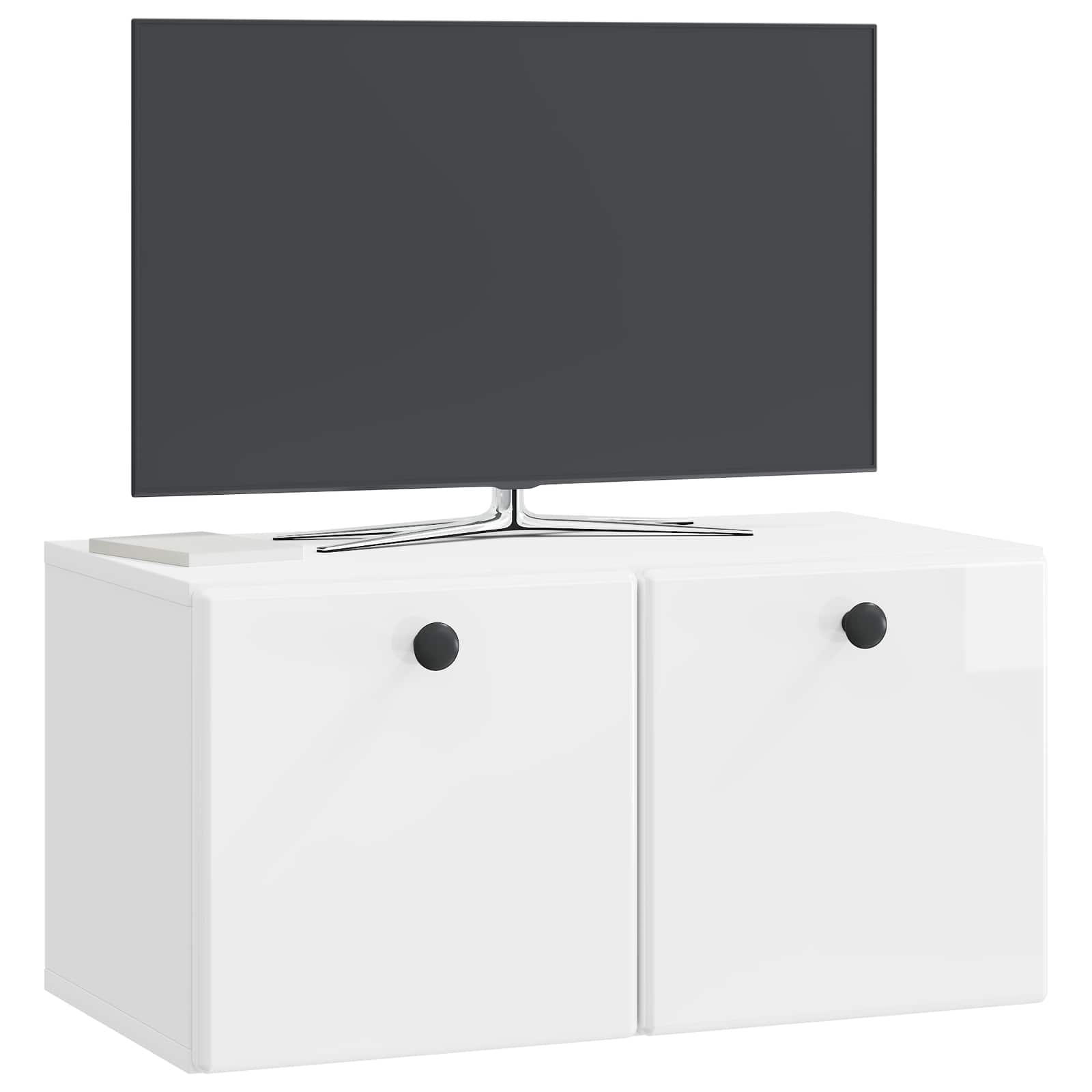 Meuble TV mural 59,5 x 31 x 30 cm Blanc brillant - XIOS