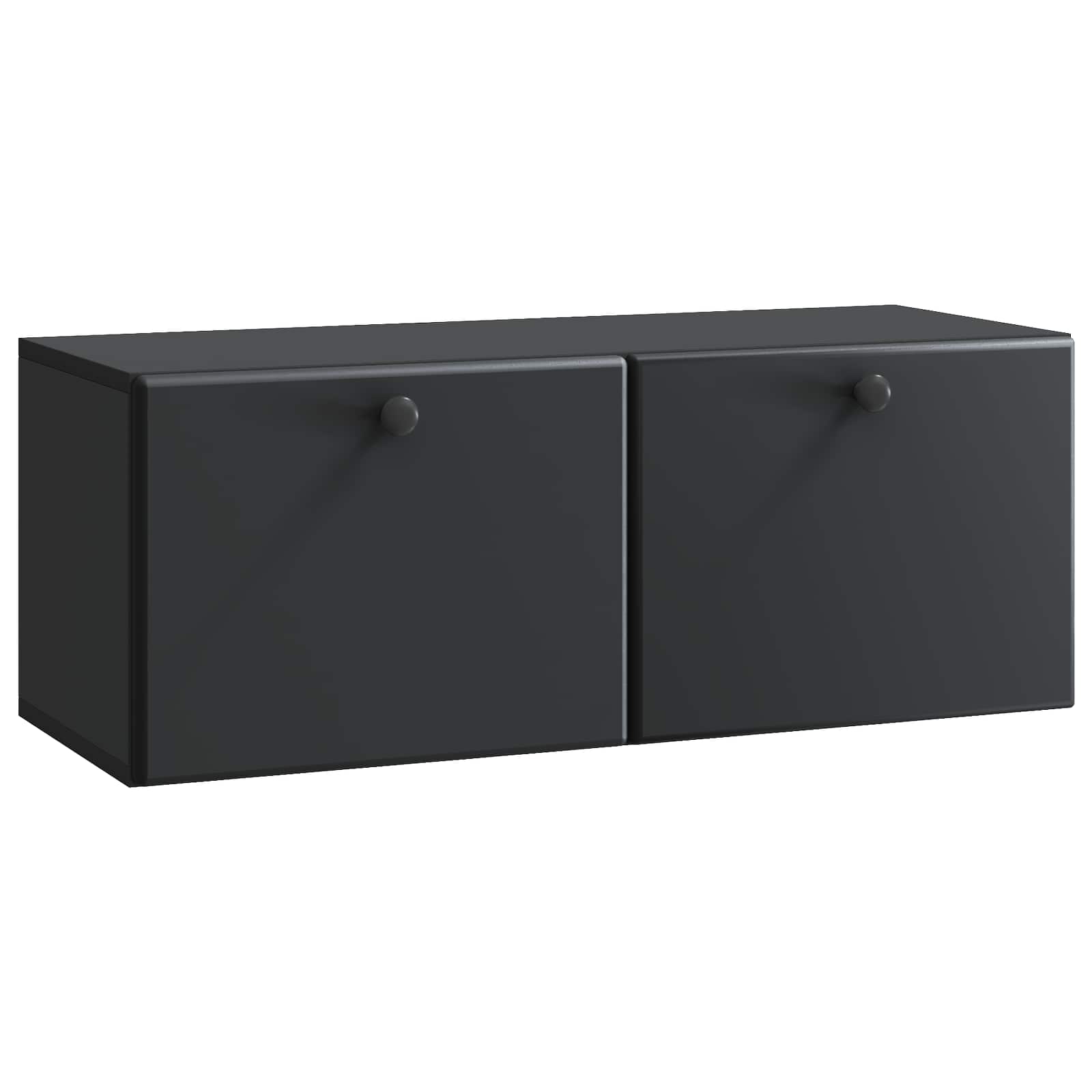 Meuble TV mural 78,5 x 31 x 30 cm Noir Bois d'ingénierie - XIOS