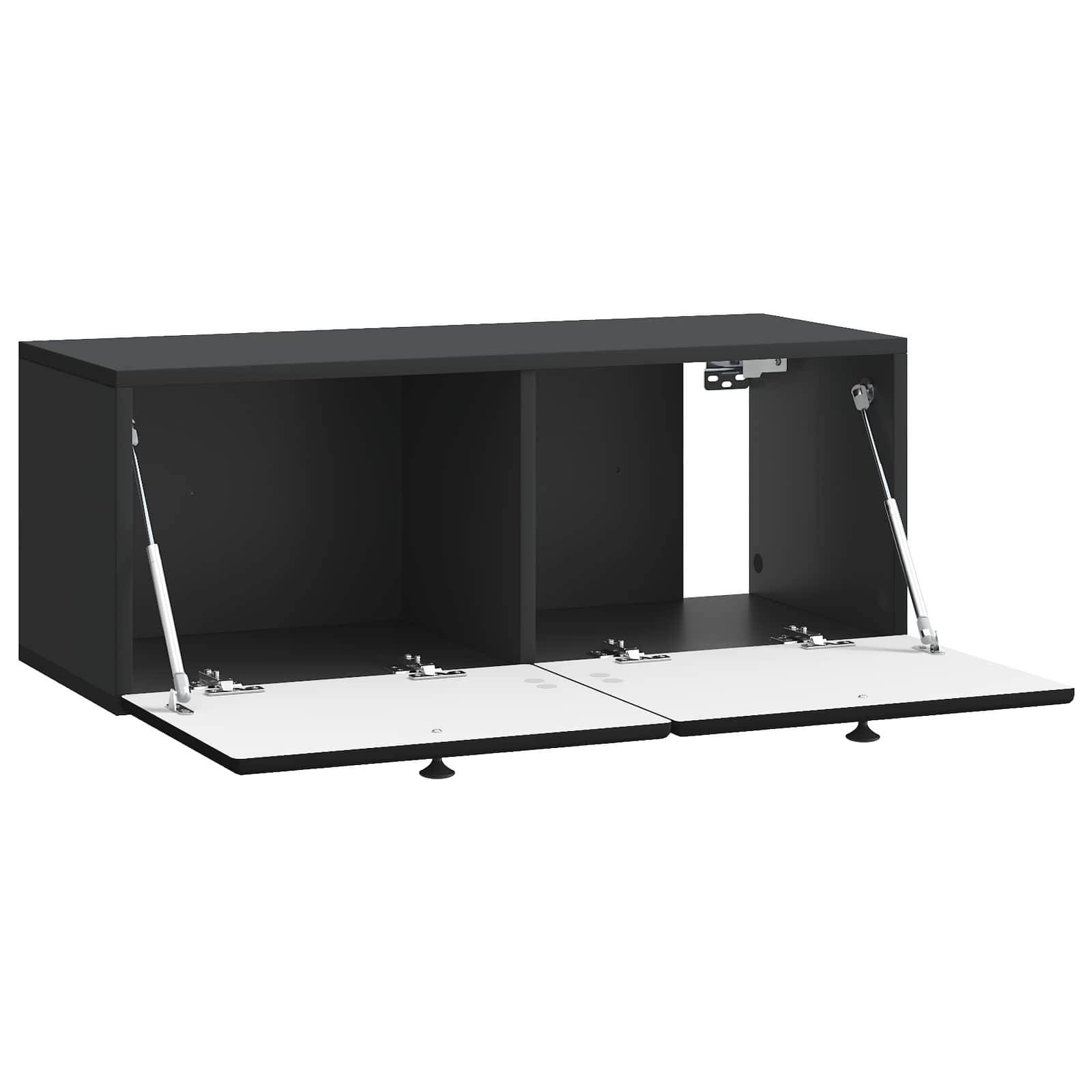 Meuble TV mural 78,5 x 31 x 30 cm Noir Bois d'ingénierie - XIOS