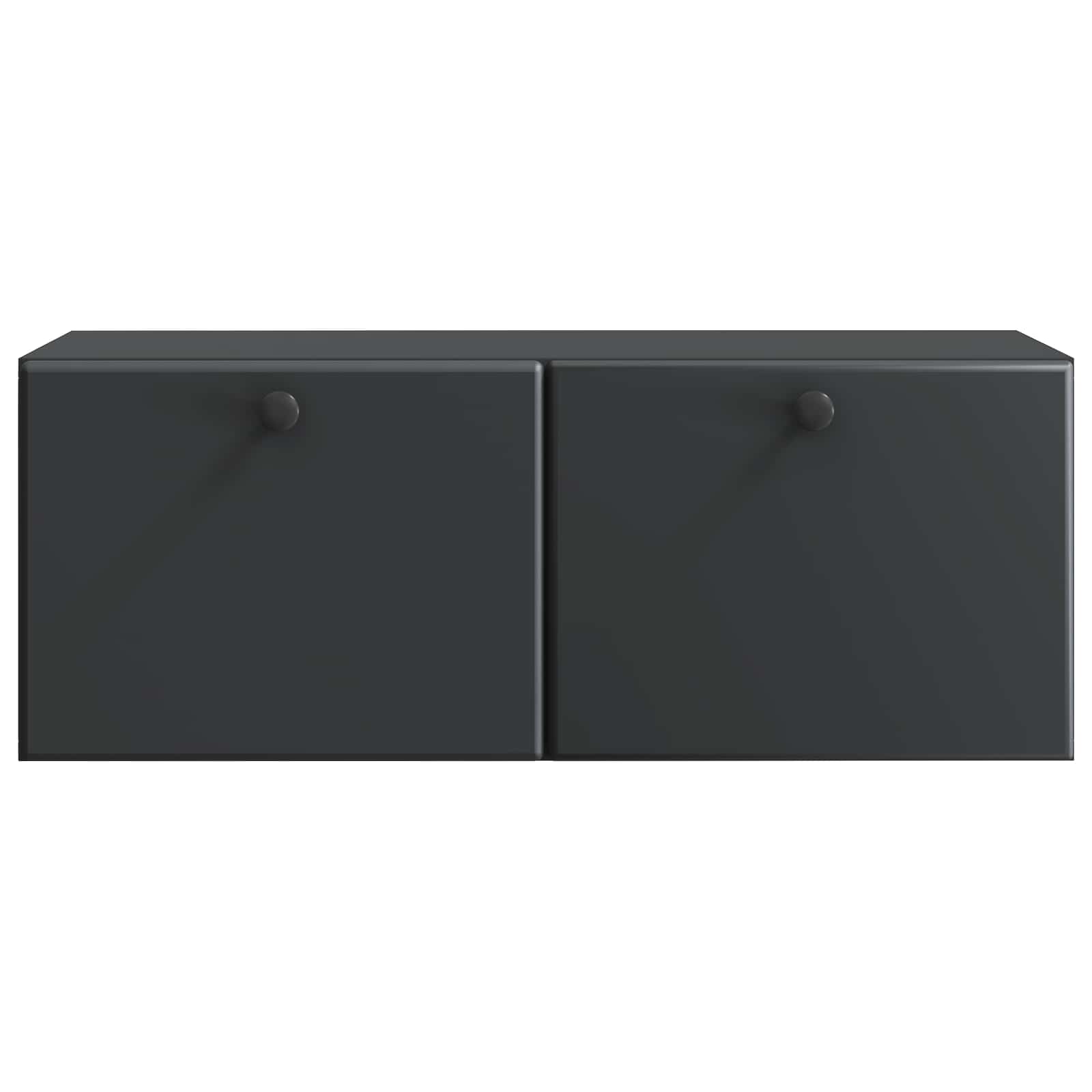 Meuble TV mural 78,5 x 31 x 30 cm Noir Bois d'ingénierie - XIOS
