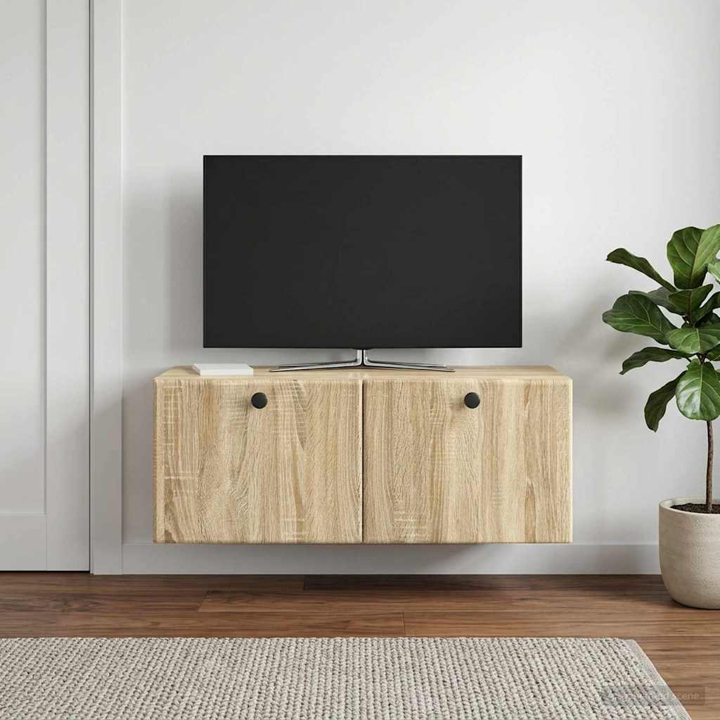 Meuble TV mural 78,5 x 31 x 30 cm Chêne Sonoma - XIOS