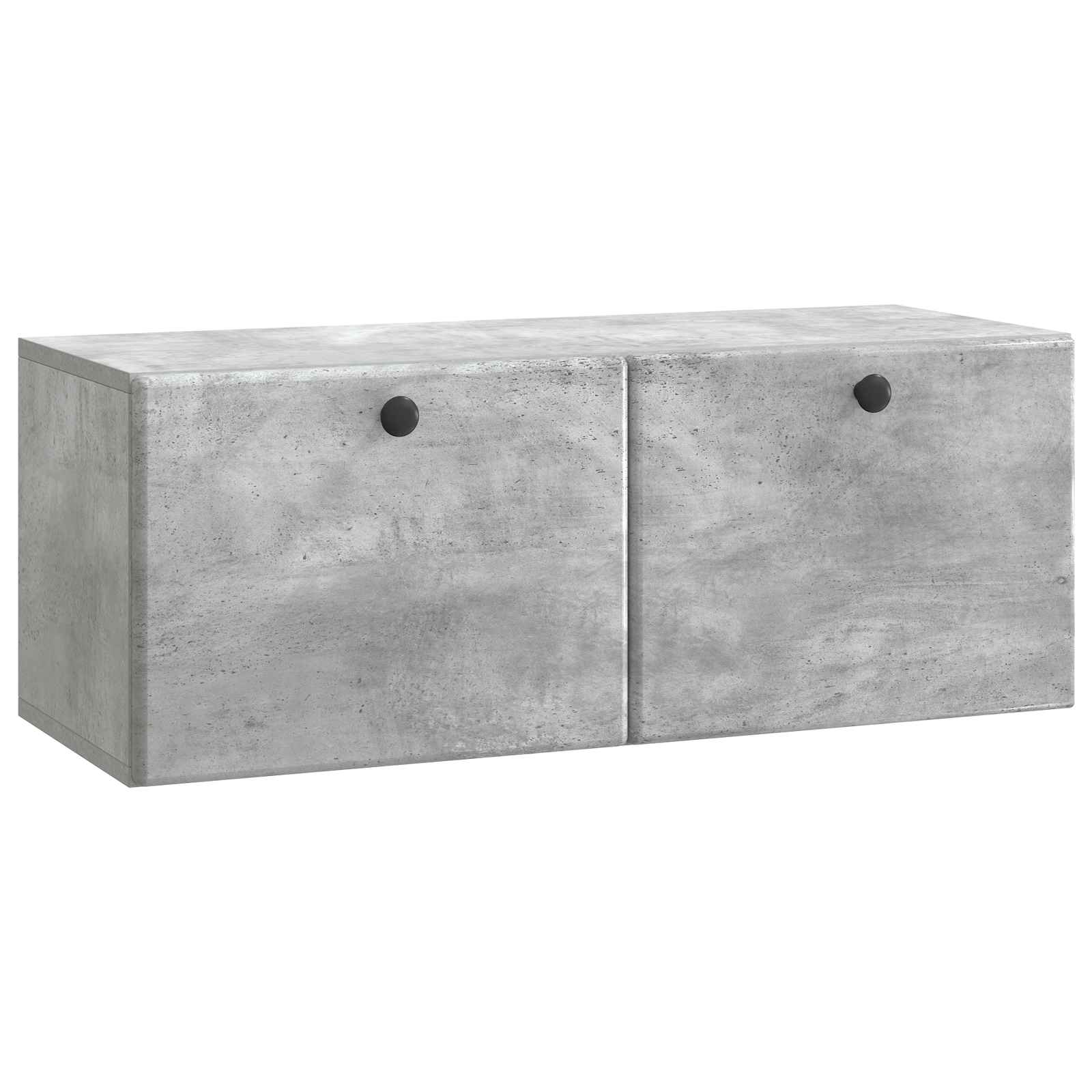 Meuble TV mural 78,5 x 31 x 30 cm Gris béton Bois d'ingénierie - XIOS