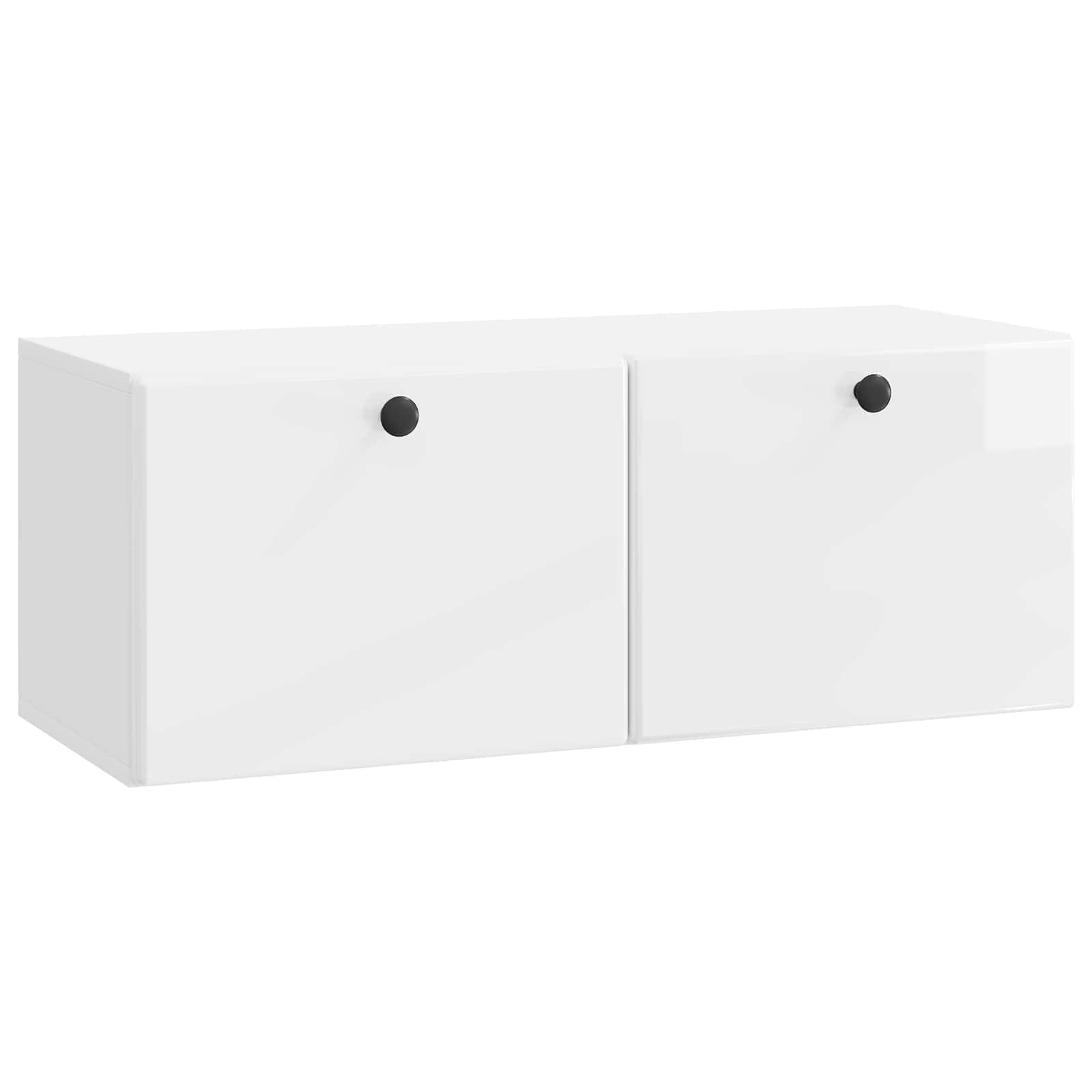 Meuble TV mural Montage mural Blanc brillant 78,5 x 31 x 30 cm - XIOS