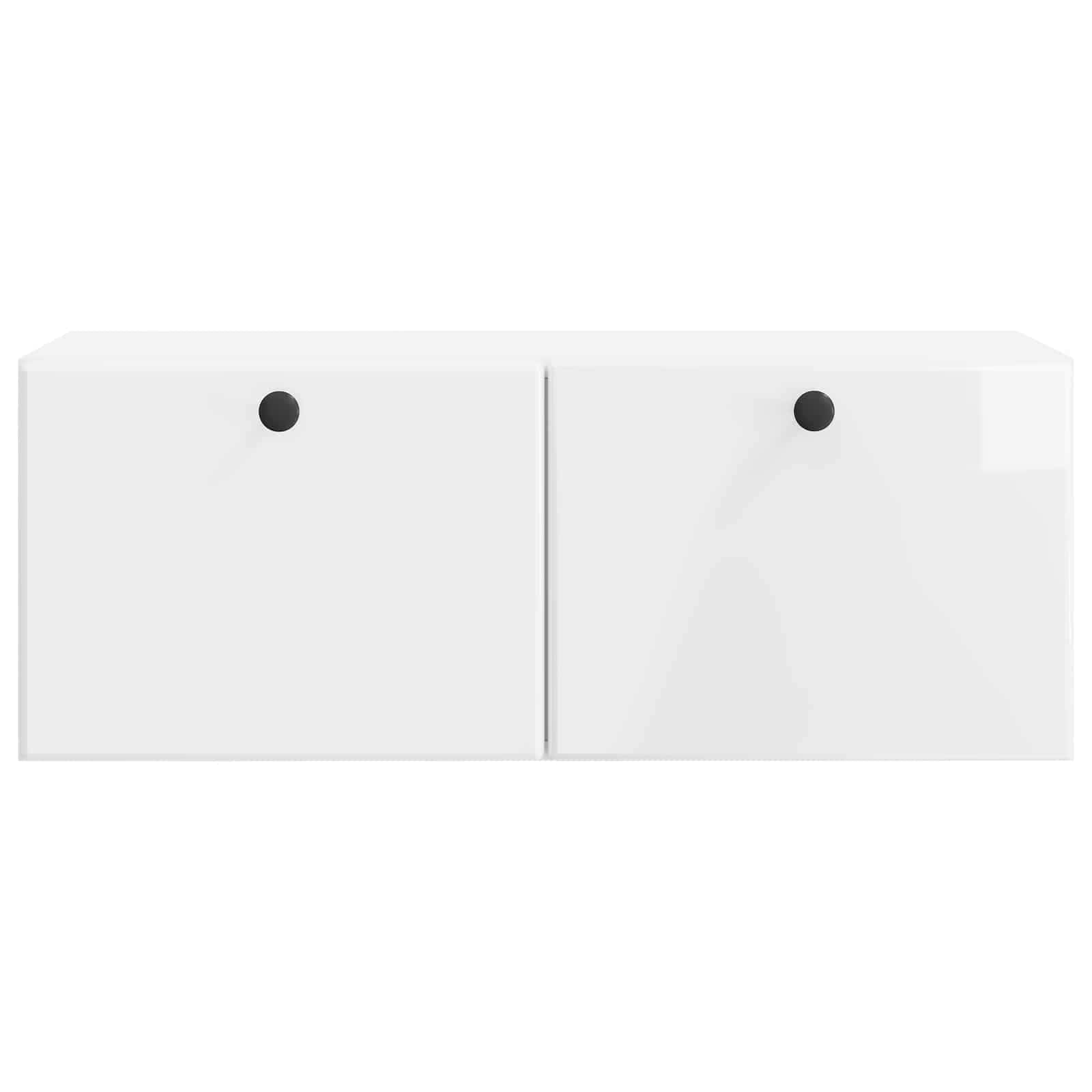 Meuble TV mural Montage mural Blanc brillant 78,5 x 31 x 30 cm - XIOS