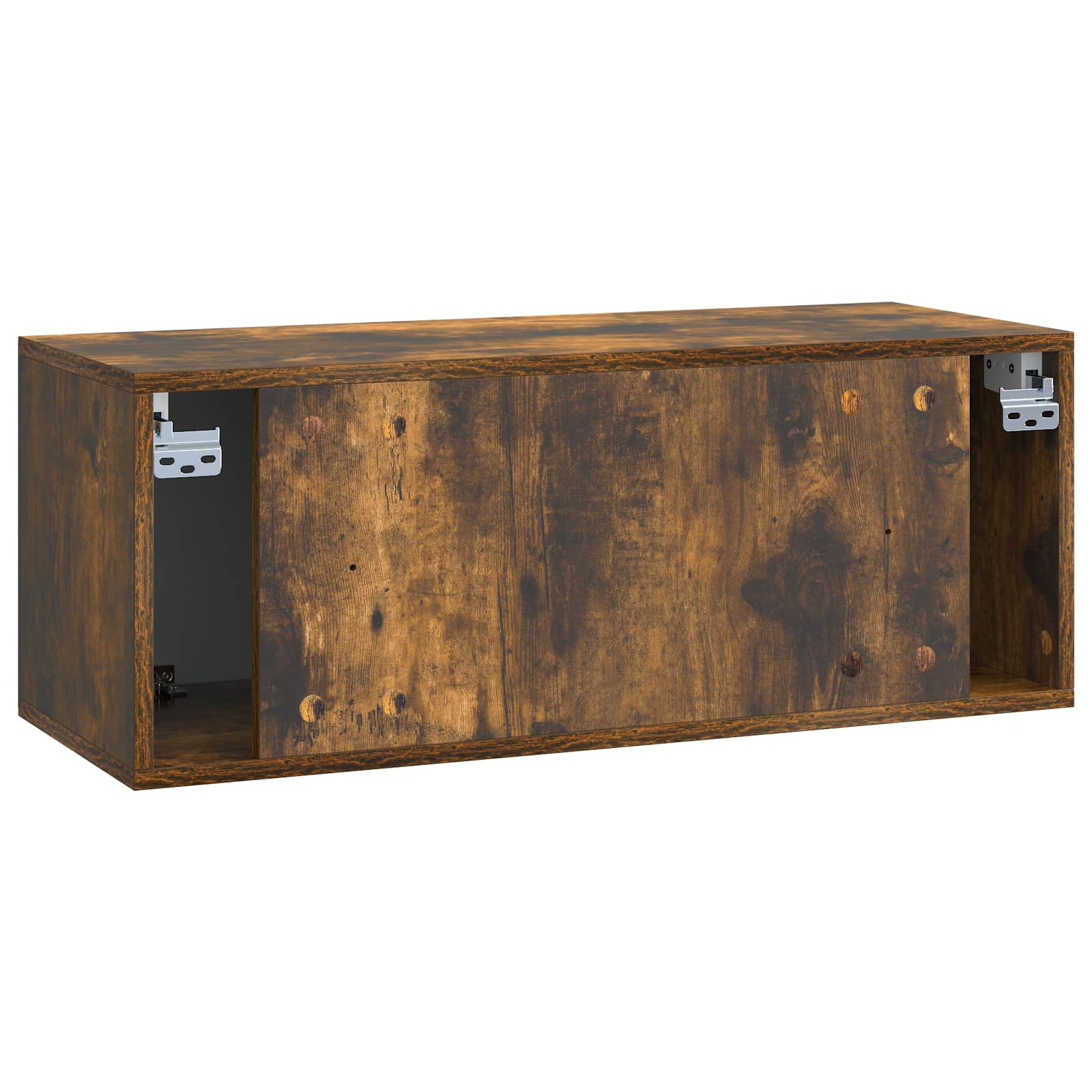 Meuble TV mural 78,5 x 31 x 30 cm Chêne fumé Bois d'ingénierie - XIOS